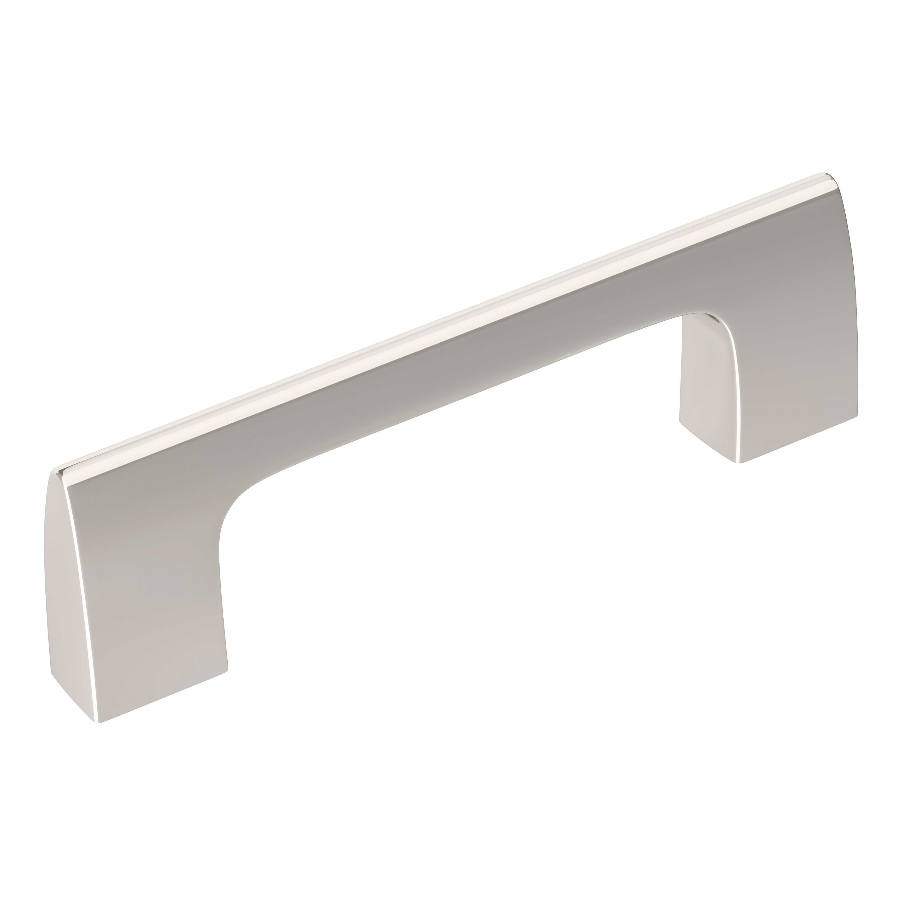 Riva 3 inch (76mm) Center-to-Center Polished Nickel Cabinet Pull