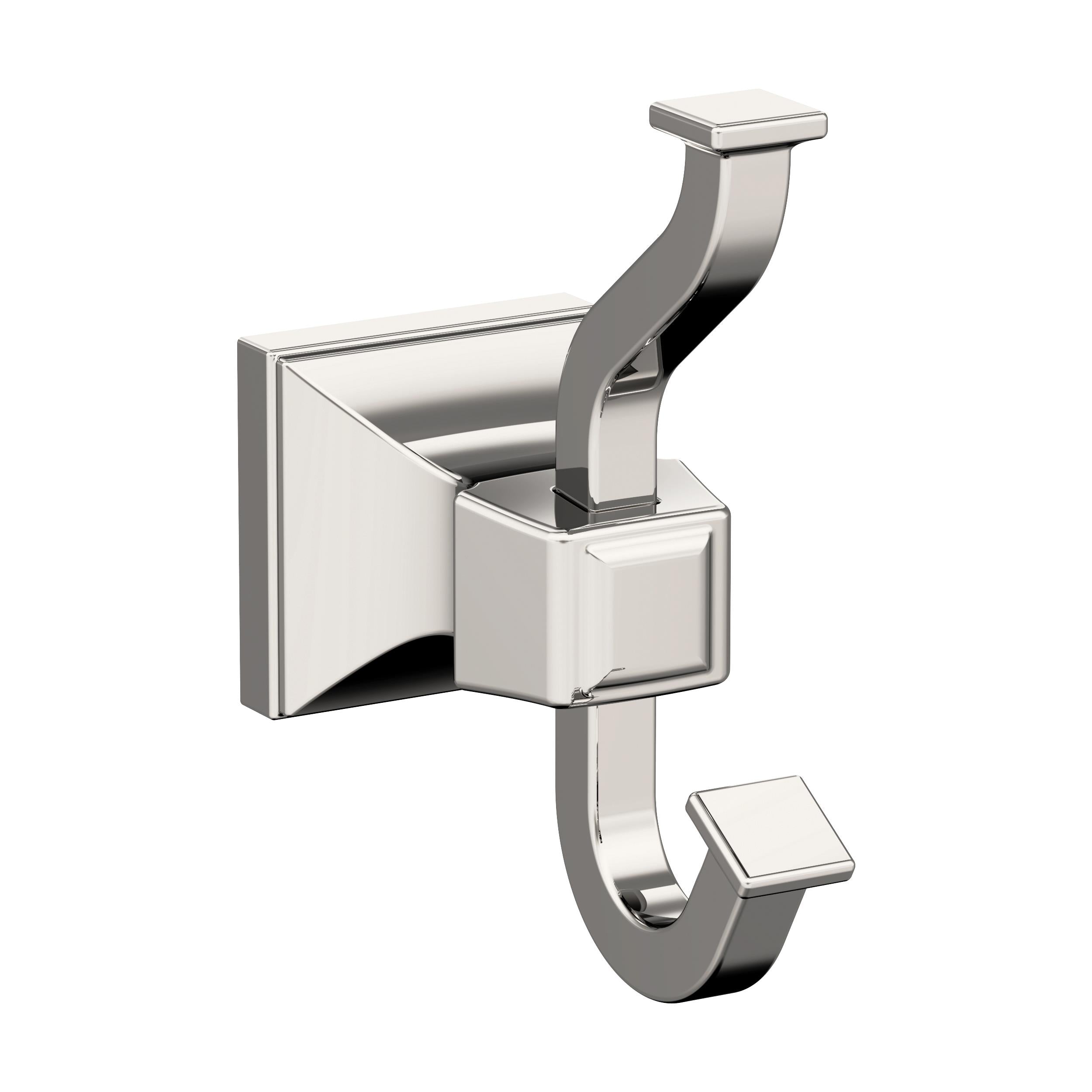 Mulholland Polished Nickel Double Prong Robe Hook