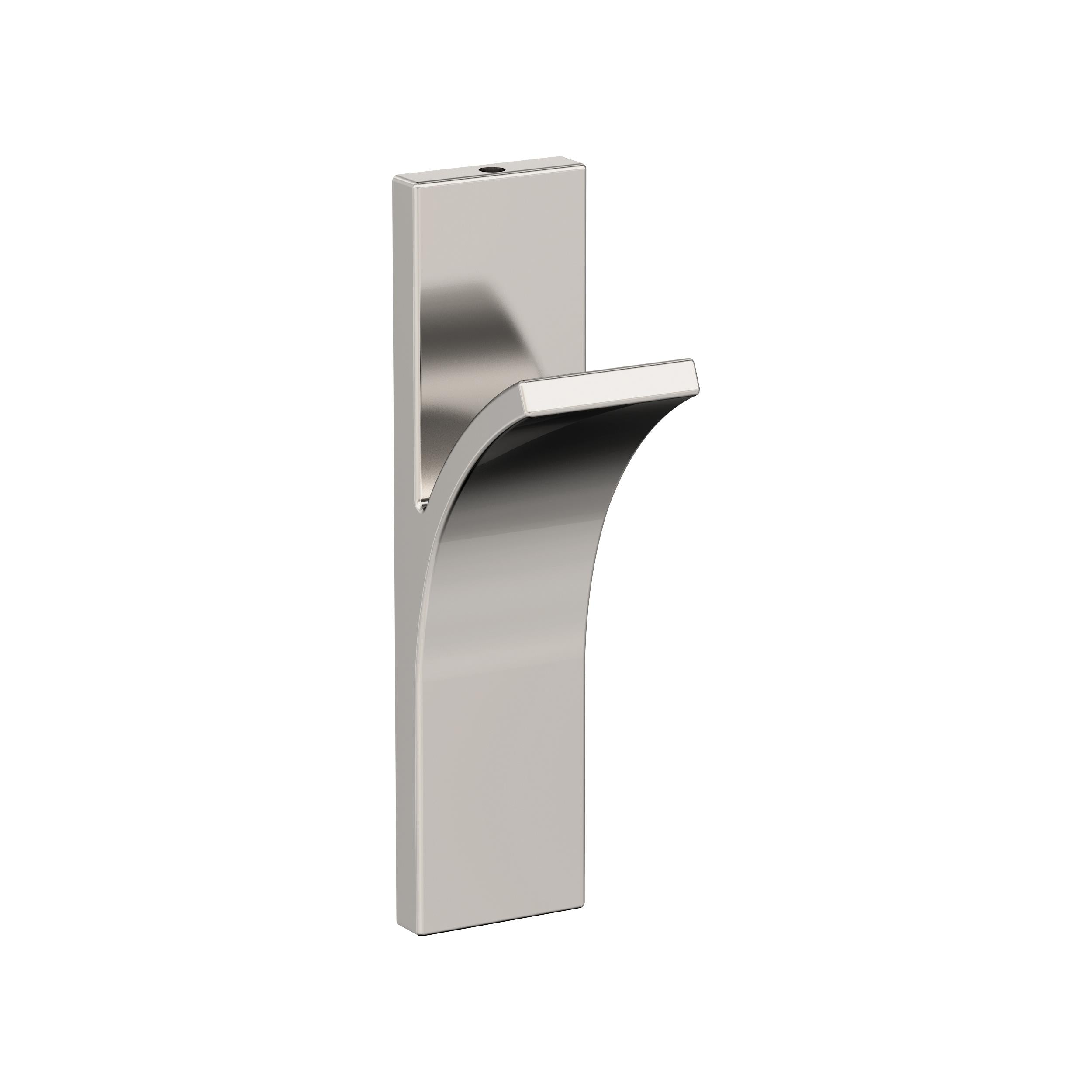 Apex Single Prong Polished Nickel Decorative Wall Hook