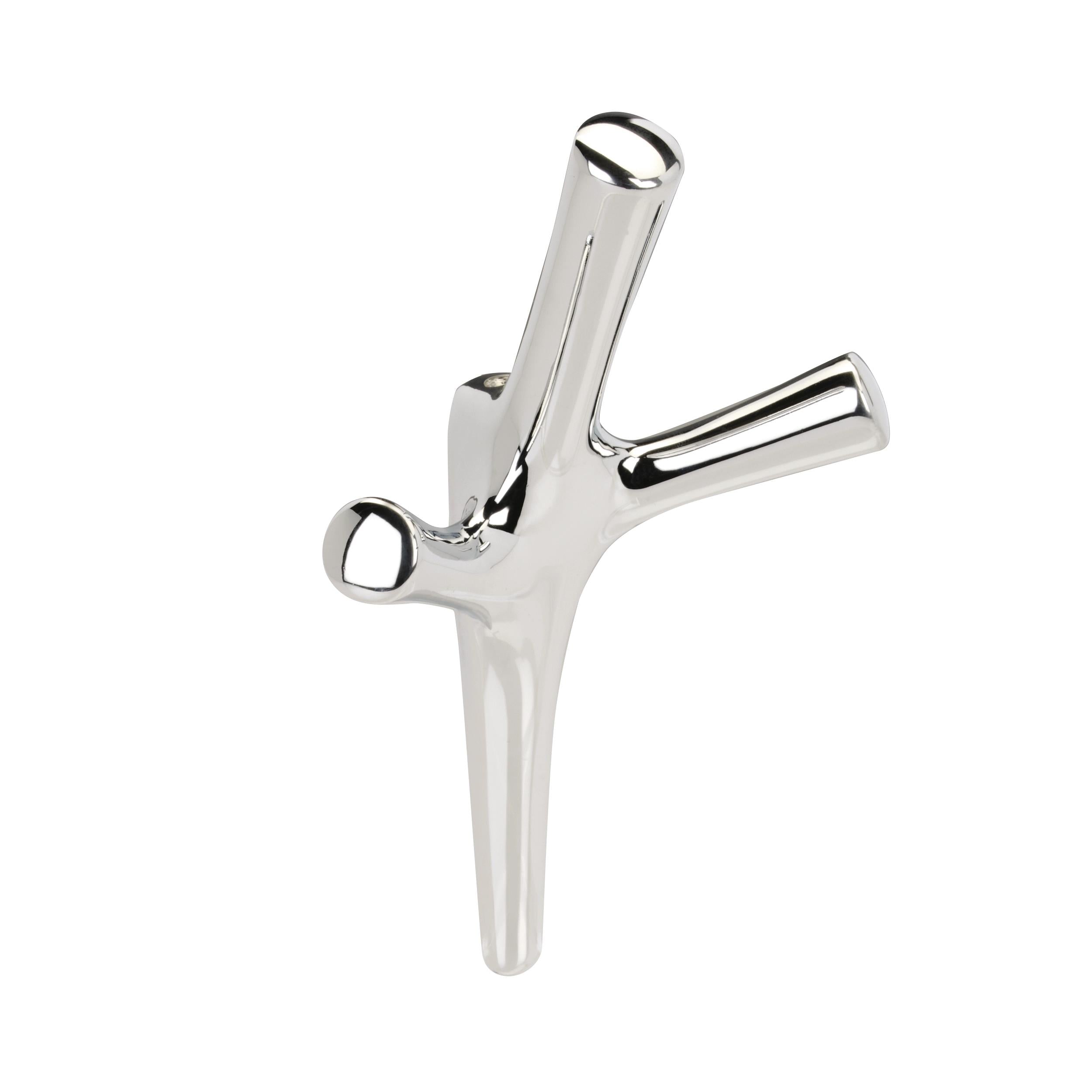 Kodiak Triple Prong Polished Nickel Decorative Wall Hook