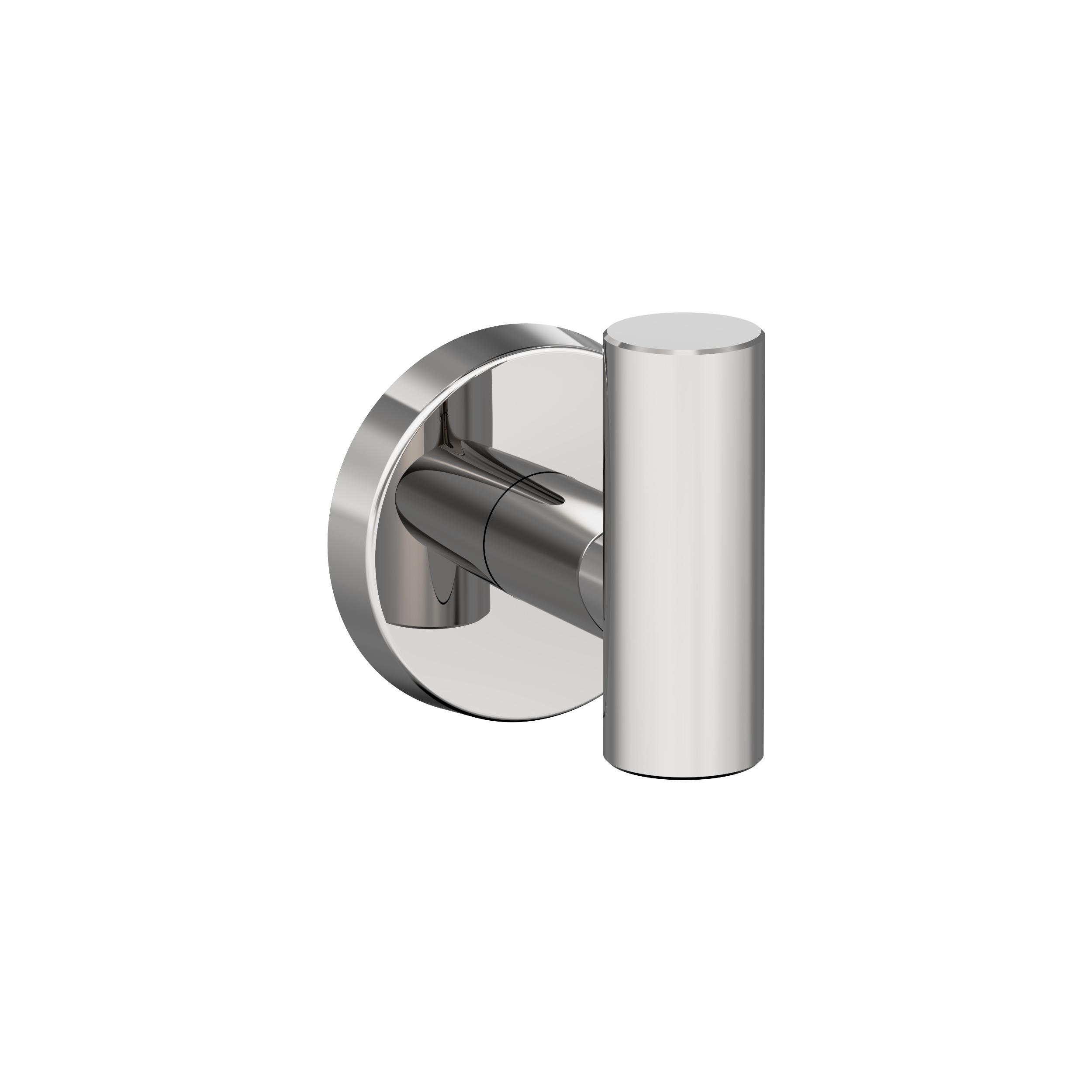 Arrondi Polished Stainless Steel Single Prong Robe Hook
