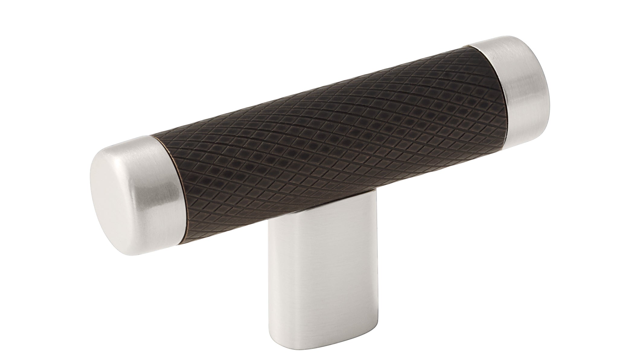 Esquire 2-5/8 inch (67mm) Length Satin Nickel/Oil-Rubbed Bronze Cabinet Knob