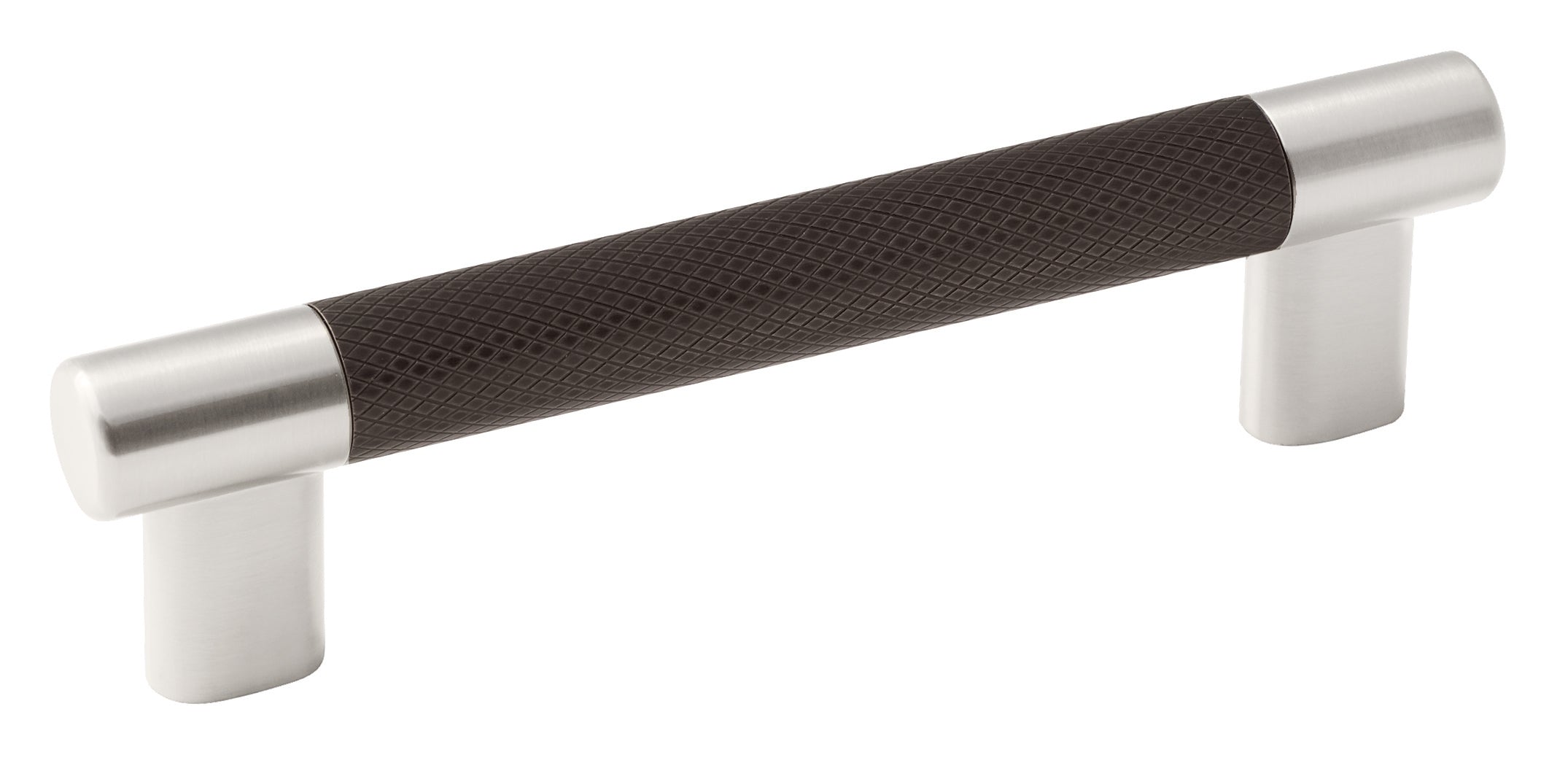 Esquire 5-1/16 inch (128mm) Center-to-Center Satin Nickel/Oil-Rubbed Bronze Cabinet Pull