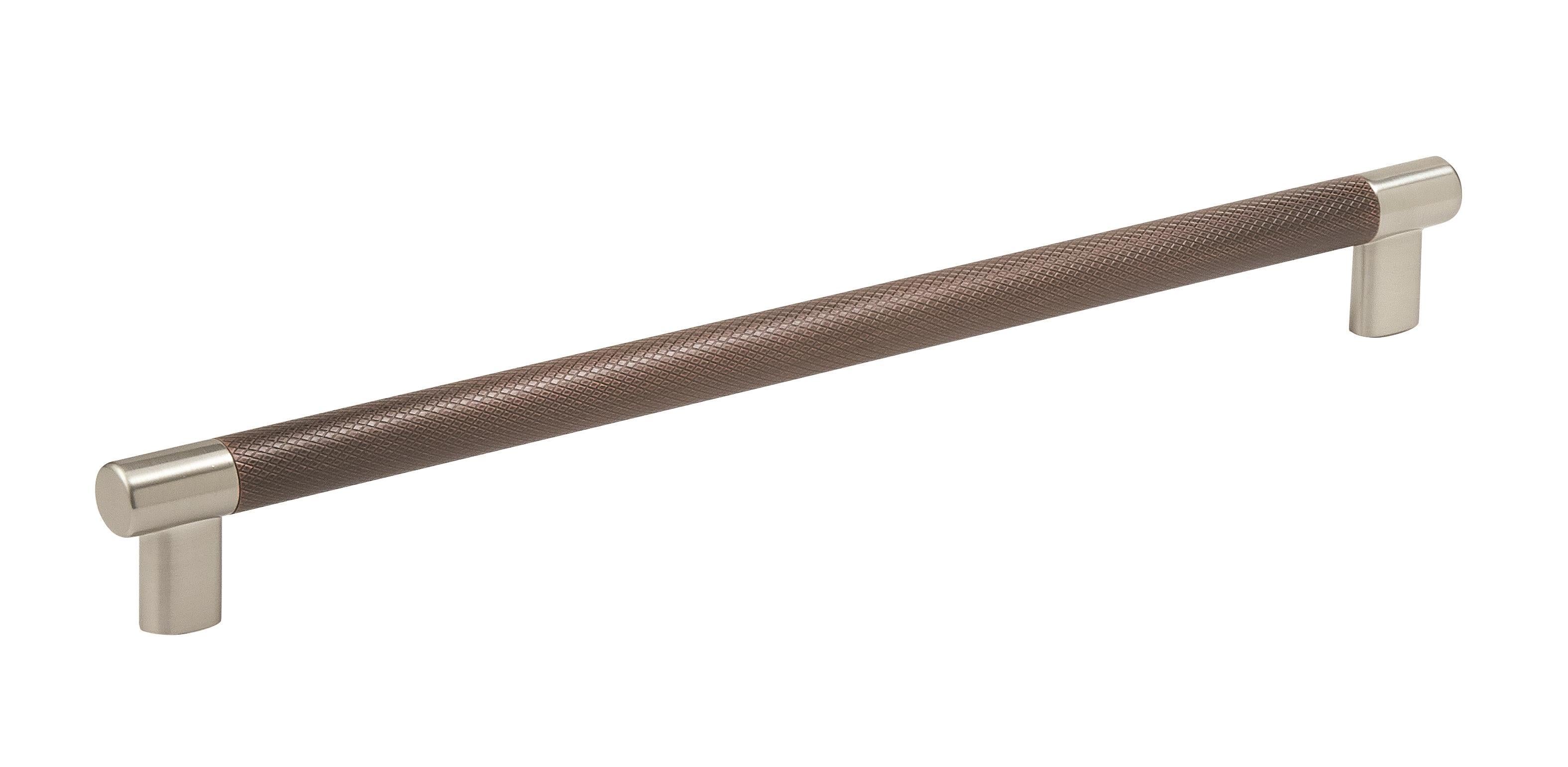 Esquire 12-5/8 inch (320mm) Center-to-Center Satin Nickel/Oil-Rubbed Bronze Cabinet Pull