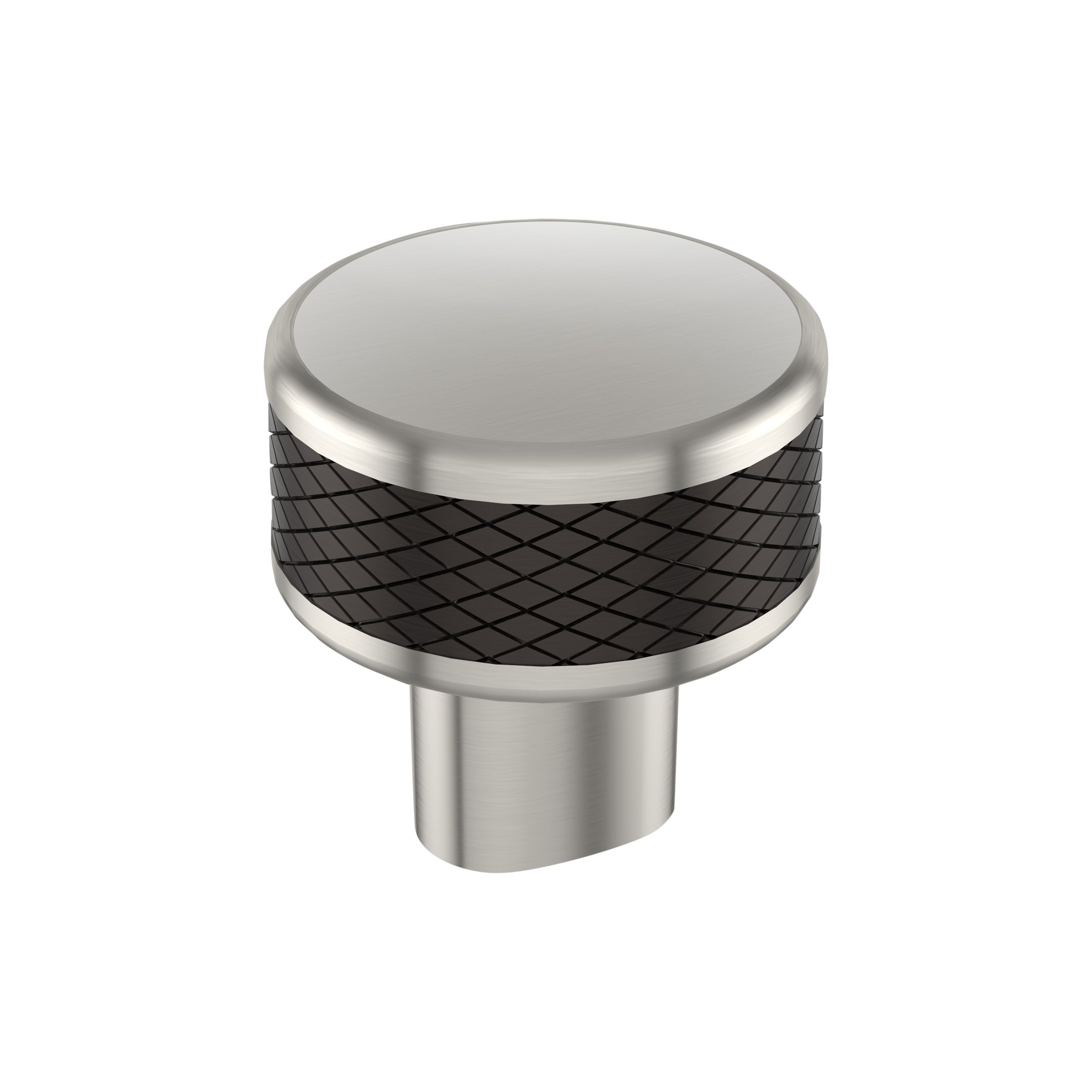 Esquire 1-1/4 inch (32mm) Diameter Satin Nickel/Oil-Rubbed Bronze Cabinet Knob
