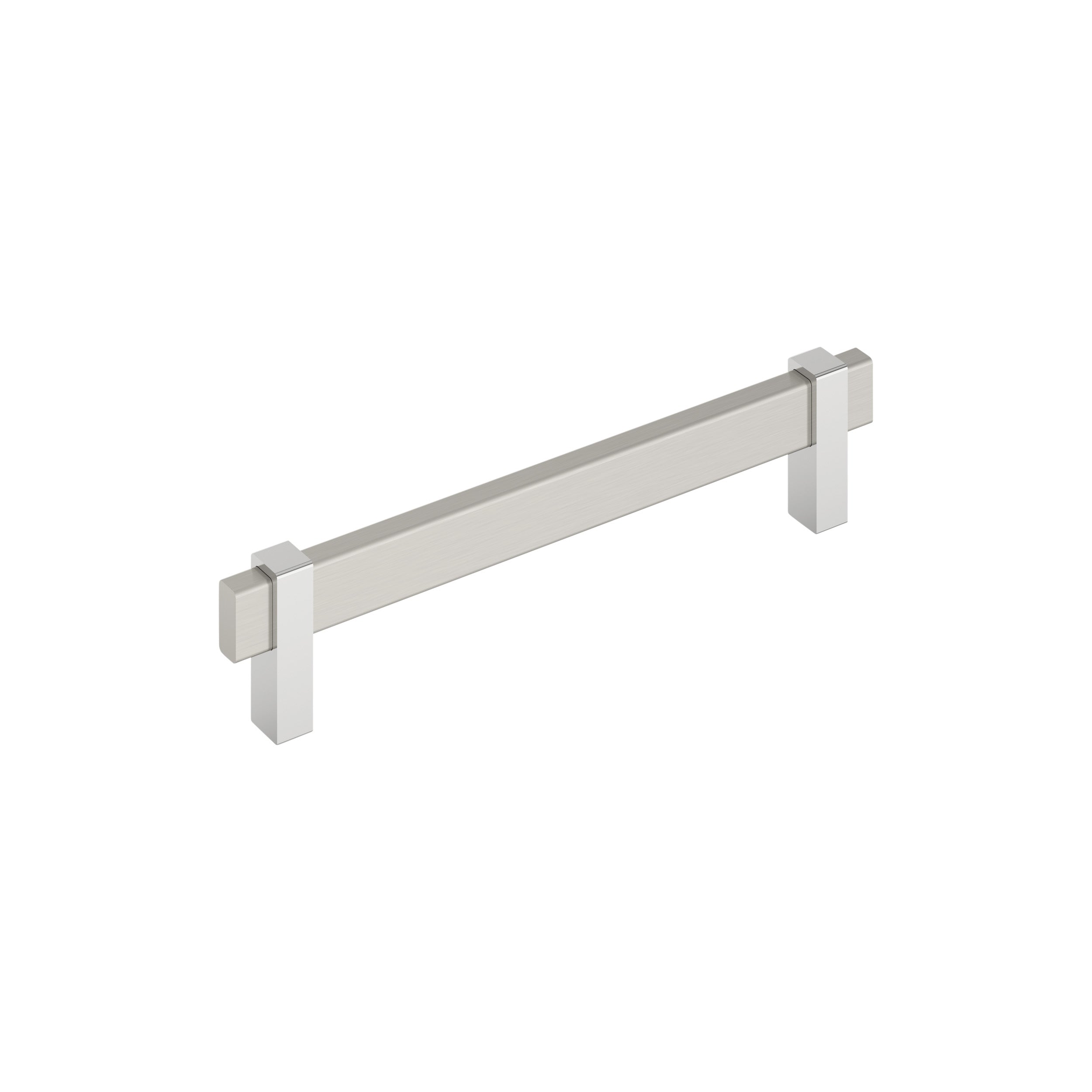 Mulino 6-5/16 inch (160mm) Center-to-Center Satin Nickel/Polished Chrome Cabinet Pull