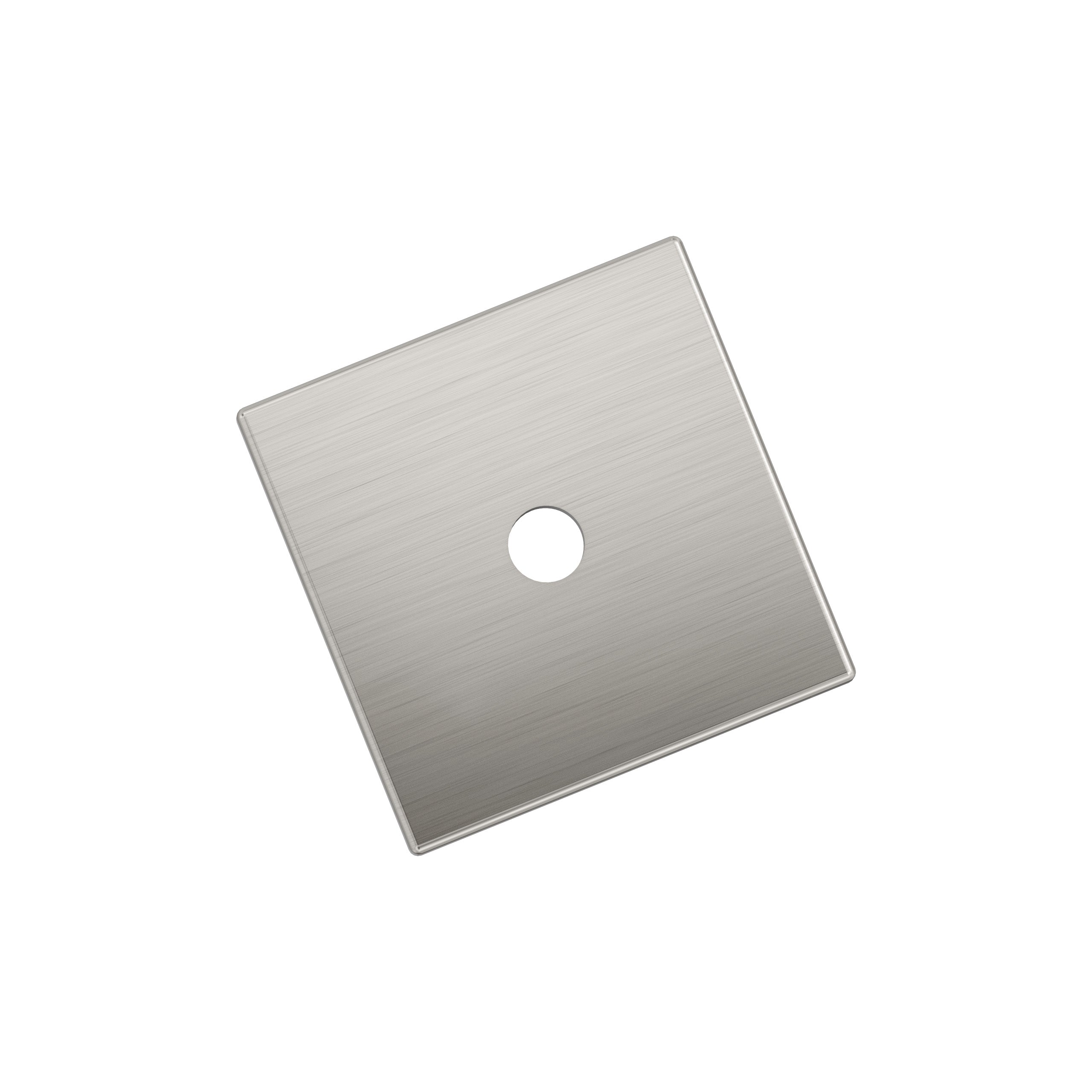 Ladera 1-3/16 inch (30mm) Length Square Satin Nickel Cabinet Knob Backplate