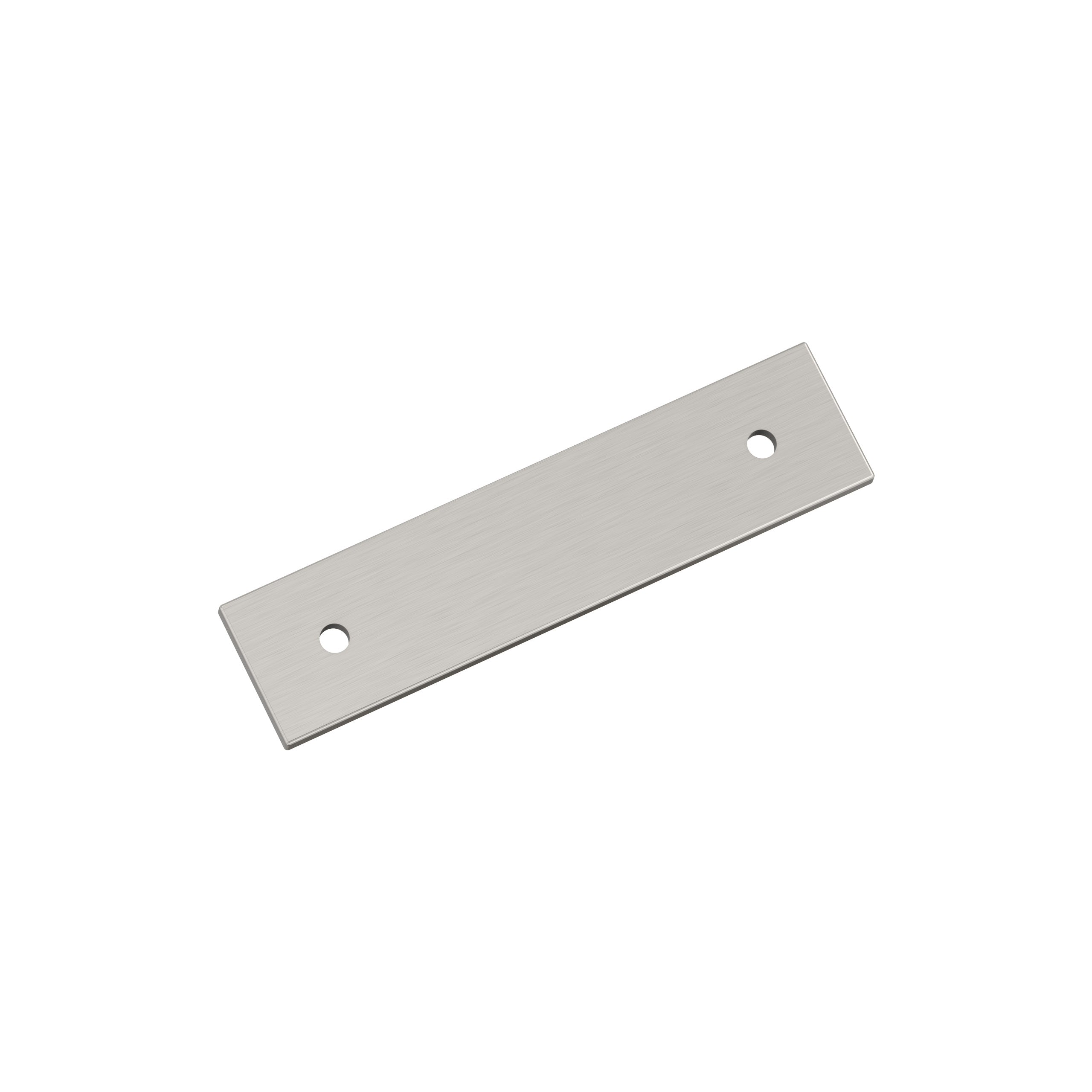 Ladera 3 inch (76mm) Center-to-Center Rectangle Satin Nickel Cabinet Pull Backplate