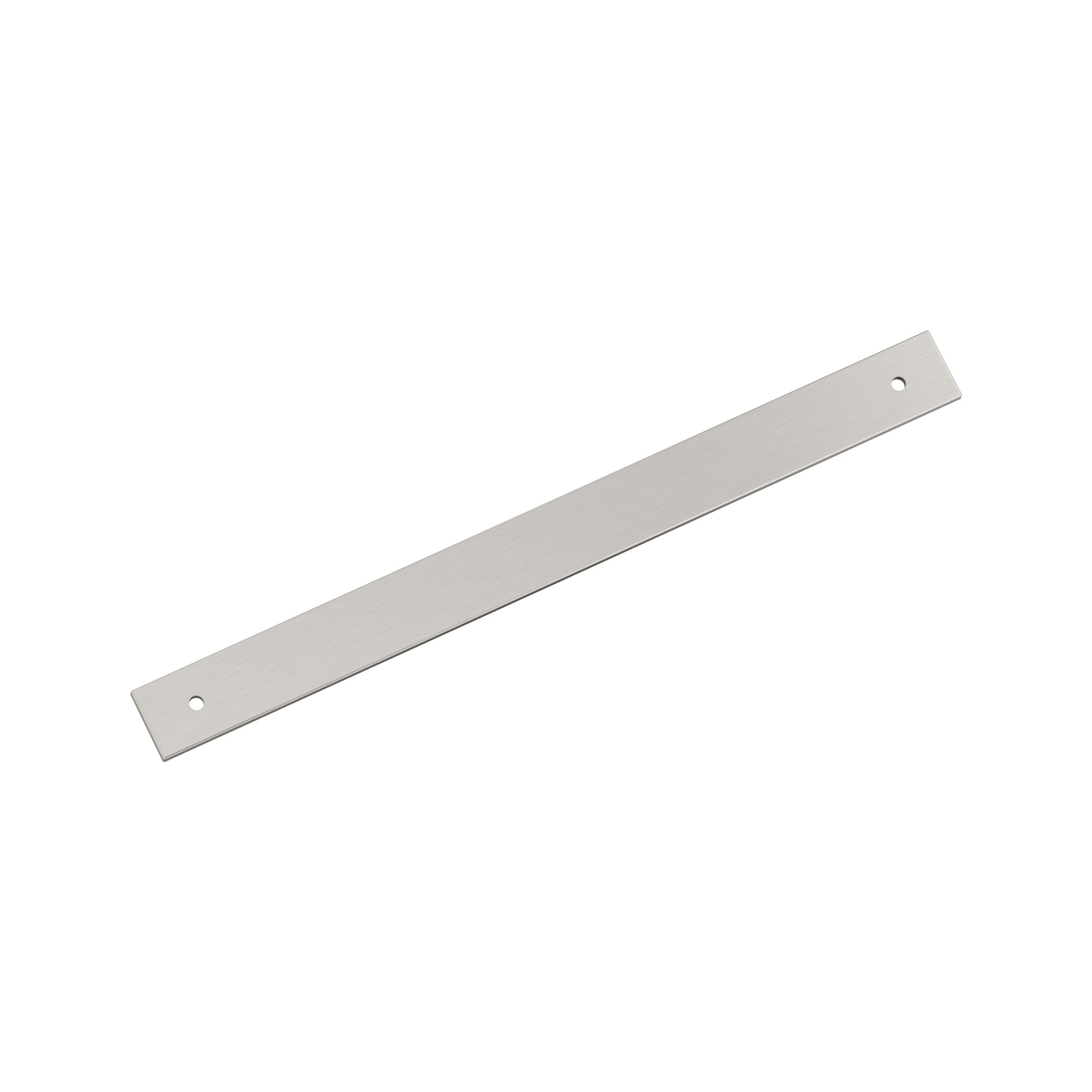 Ladera 10-1/16 inch (256mm) Center-to-Center Rectangle Satin Nickel Cabinet Pull Backplate