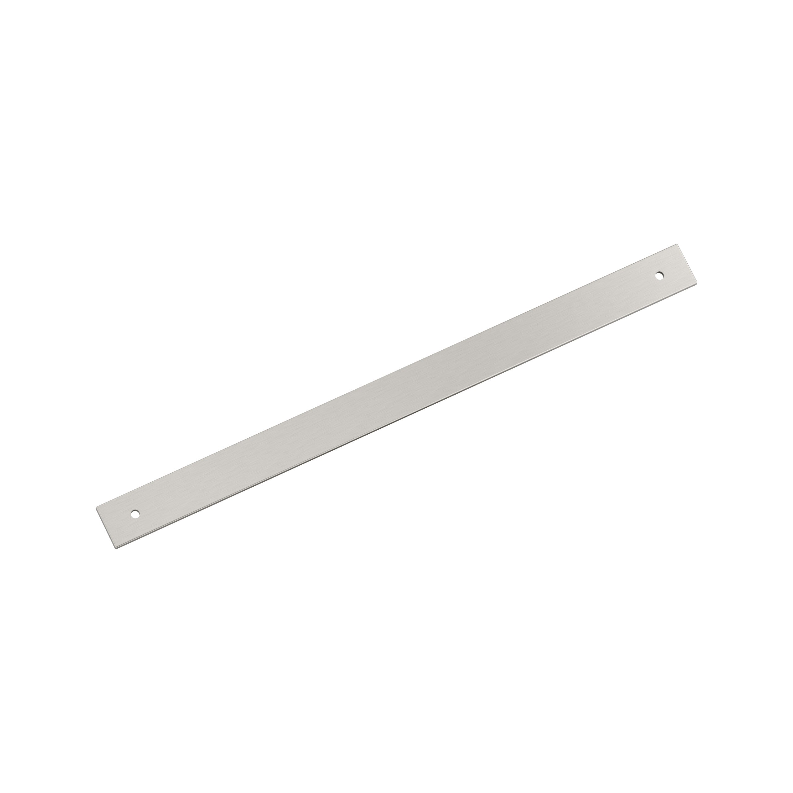 Ladera 12-5/8 inch (320mm) Center-to-Center Rectangle Satin Nickel Cabinet Pull Backplate