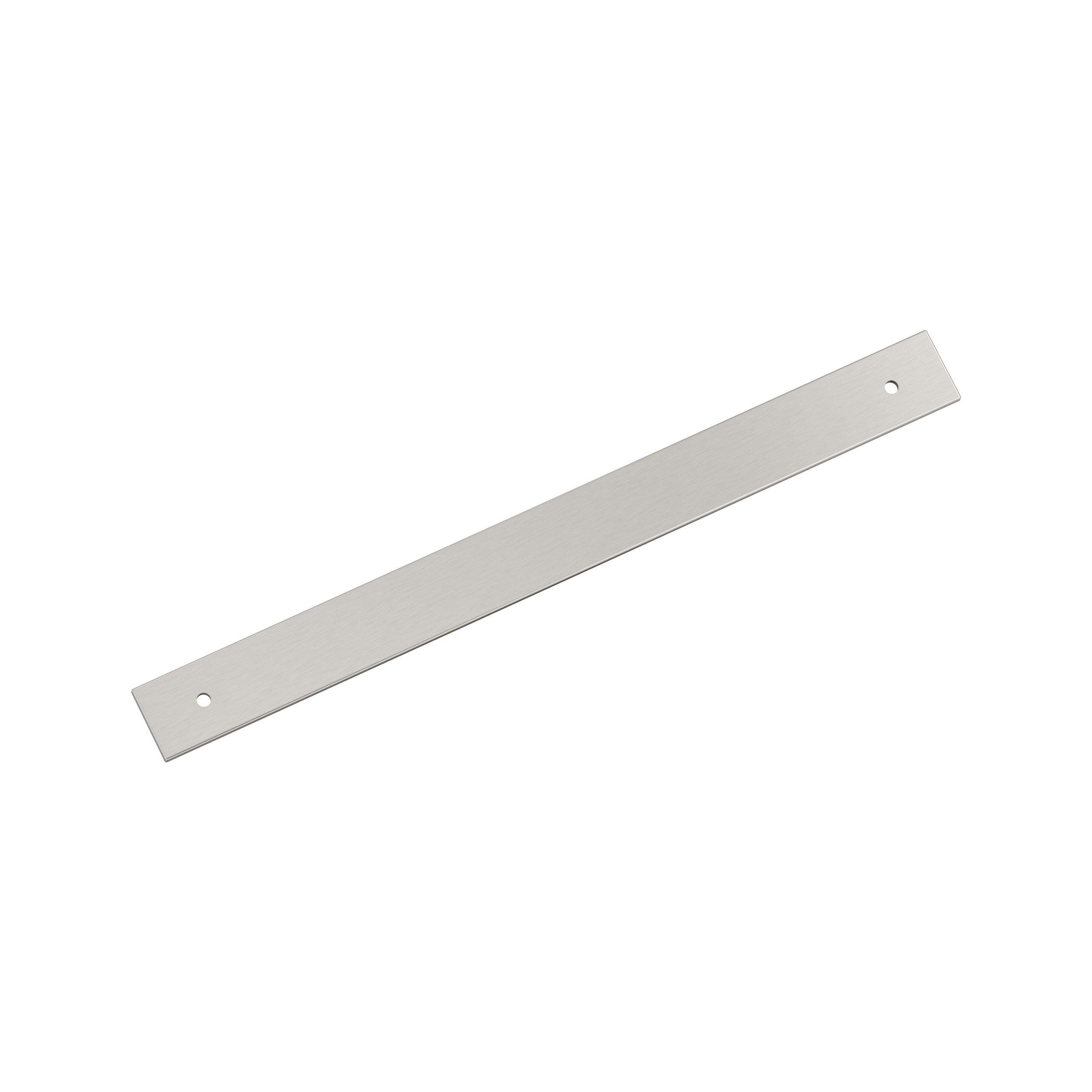 Ladera 12 inch (305mm) Center-to-Center Rectangle Satin Nickel Cabinet Pull Backplate