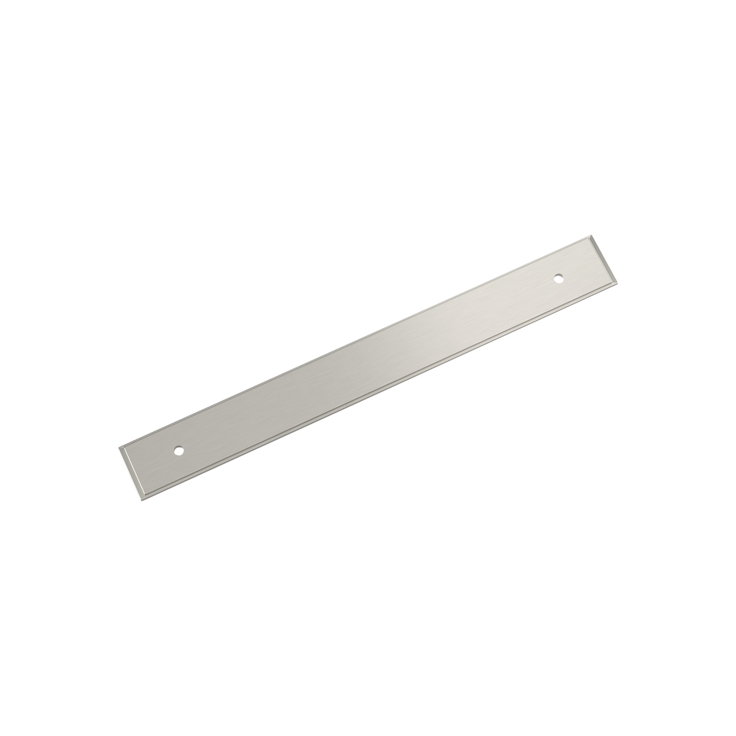 Maymont 7-9/16 inch (192mm) Center-to-Center Rectangle Satin Nickel Cabinet Pull Backplate