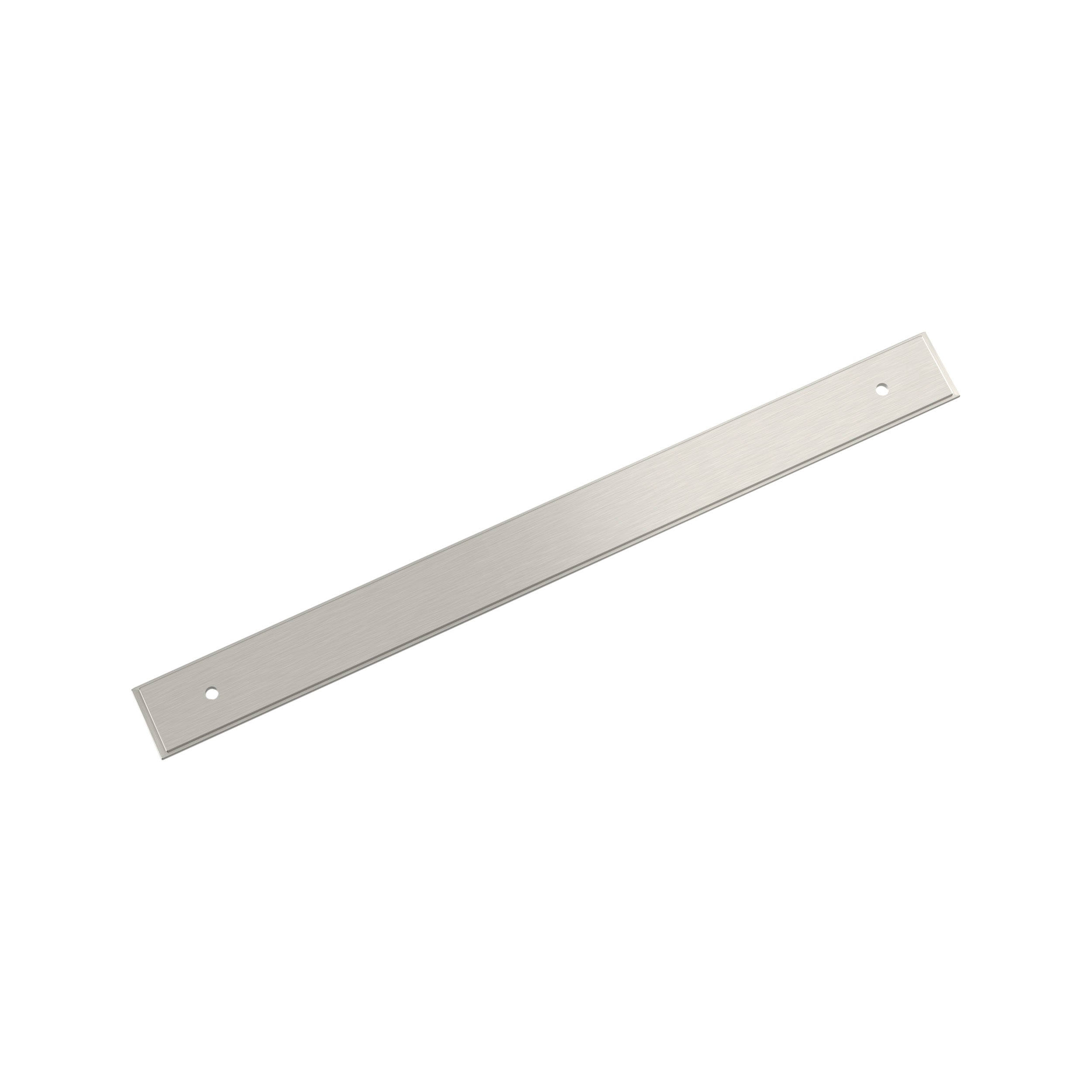 Maymont 10-1/16 inch (256mm) Center-to-Center Rectangle Satin Nickel Cabinet Pull Backplate