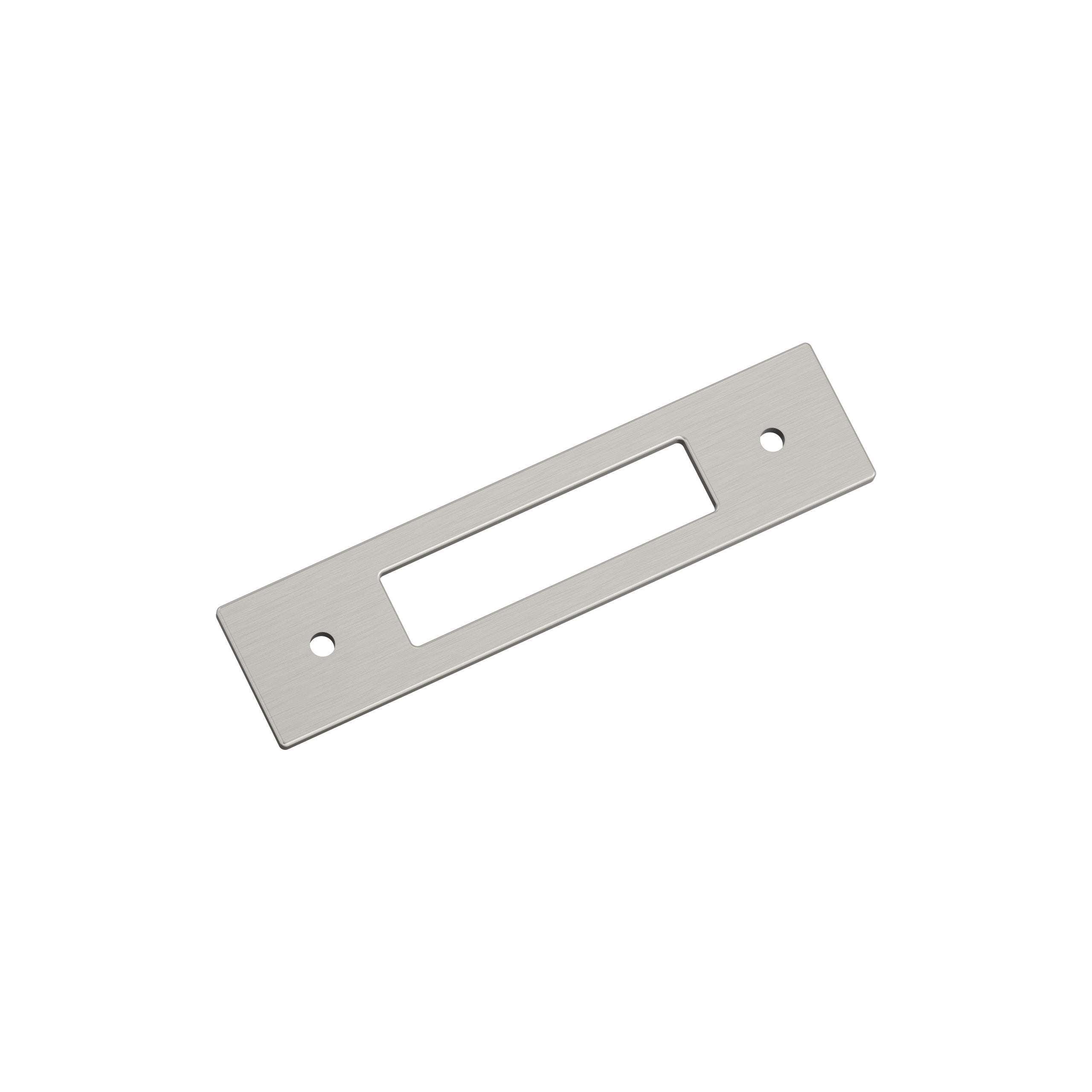 Medora 3-3/4 inch (96mm) Center-to-Center Rectangle Satin Nickel Cabinet Pull Backplate