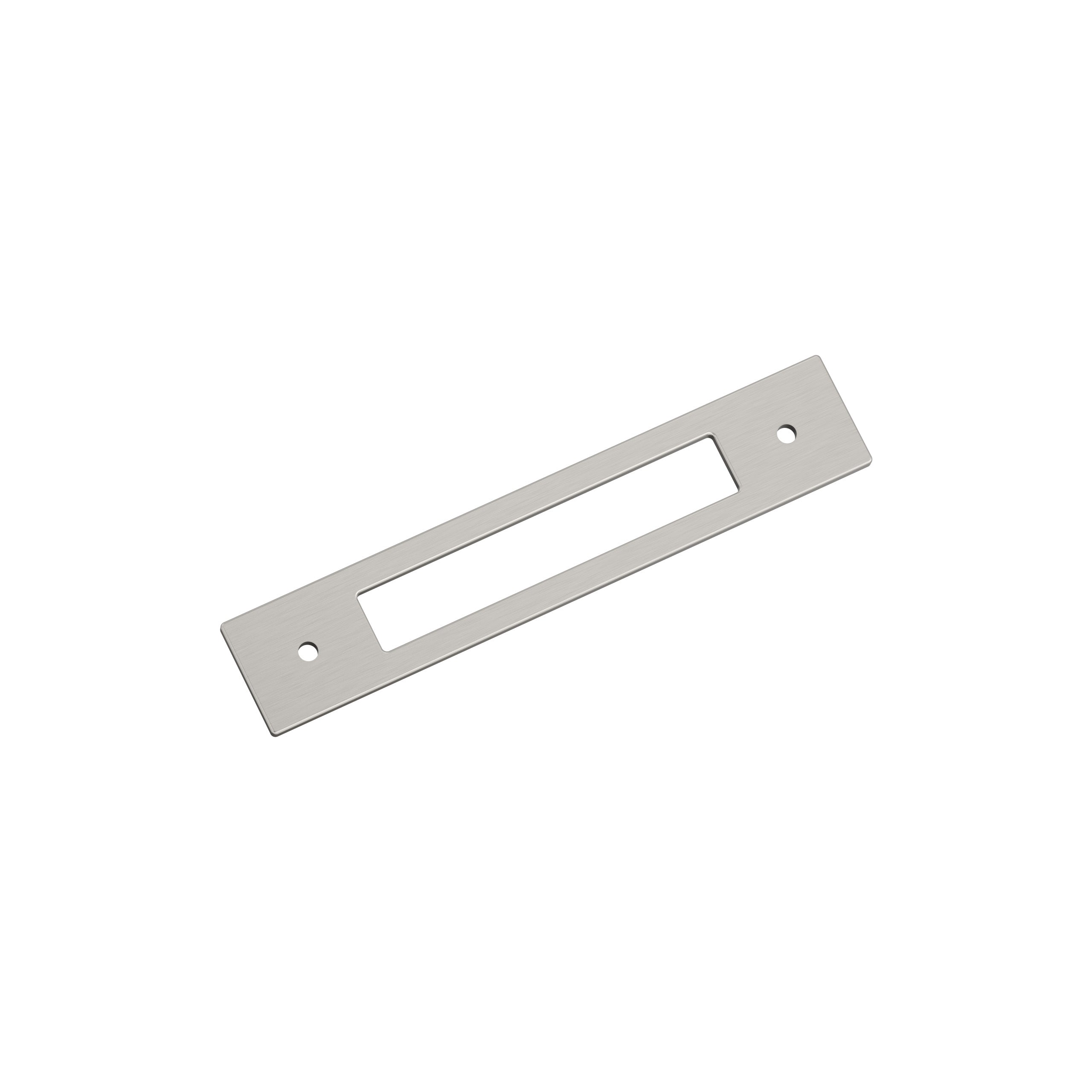 Medora 5-1/16 inch (128mm) Center-to-Center Rectangle Satin Nickel Cabinet Pull Backplate