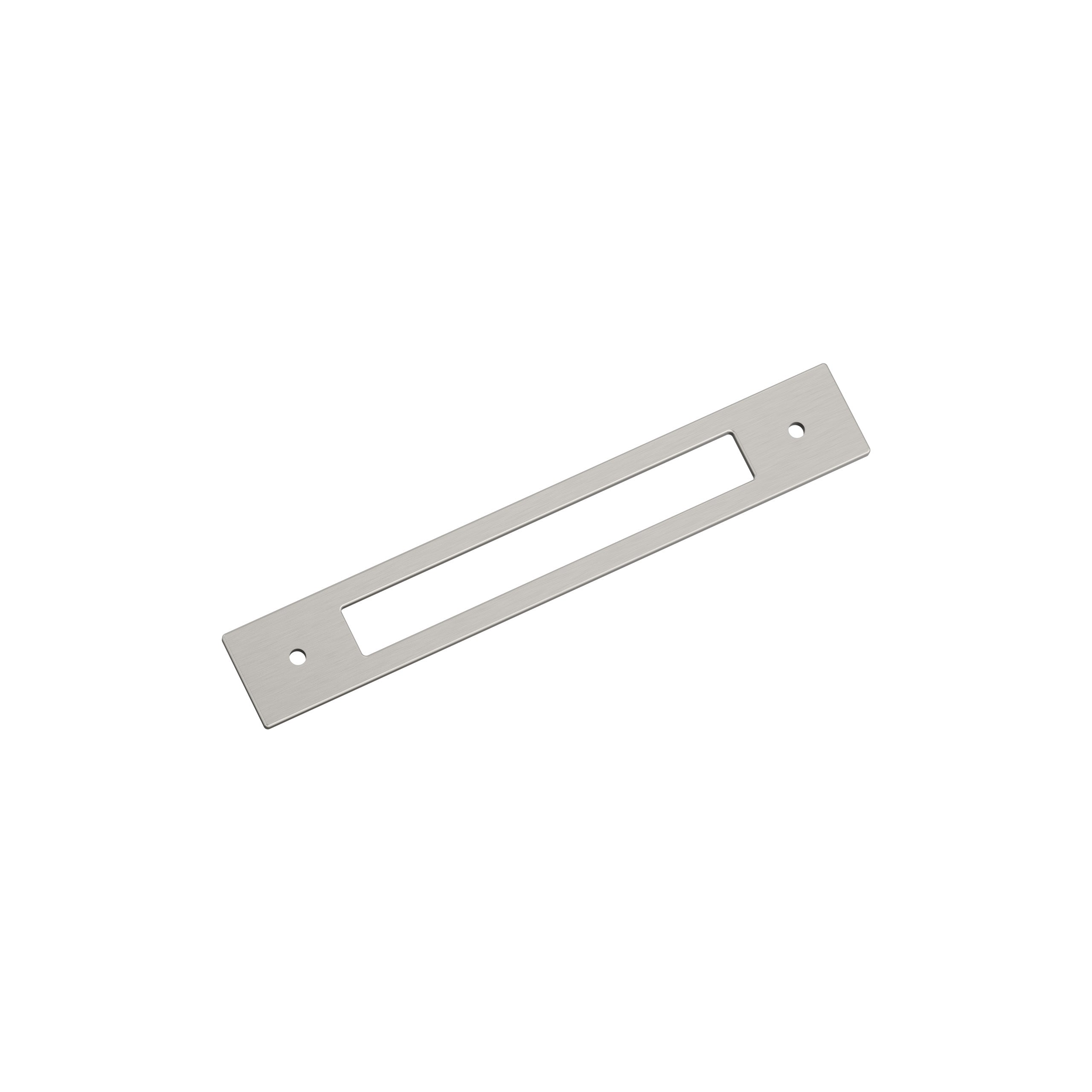 Medora 6-5/16 inch (160mm) Center-to-Center Rectangle Satin Nickel Cabinet Pull Backplate