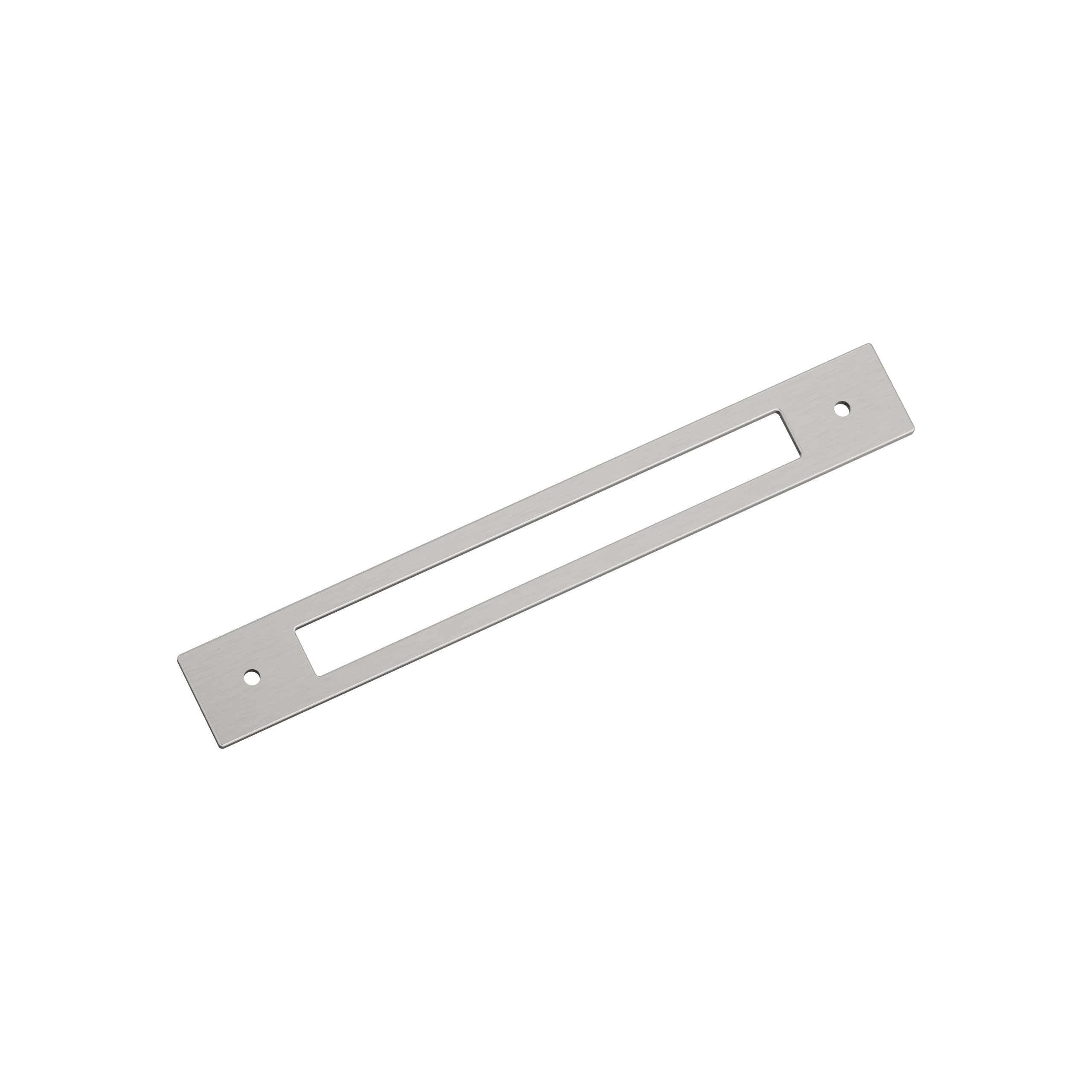 Medora 7-9/16 inch (192mm) Center-to-Center Rectangle Satin Nickel Cabinet Pull Backplate