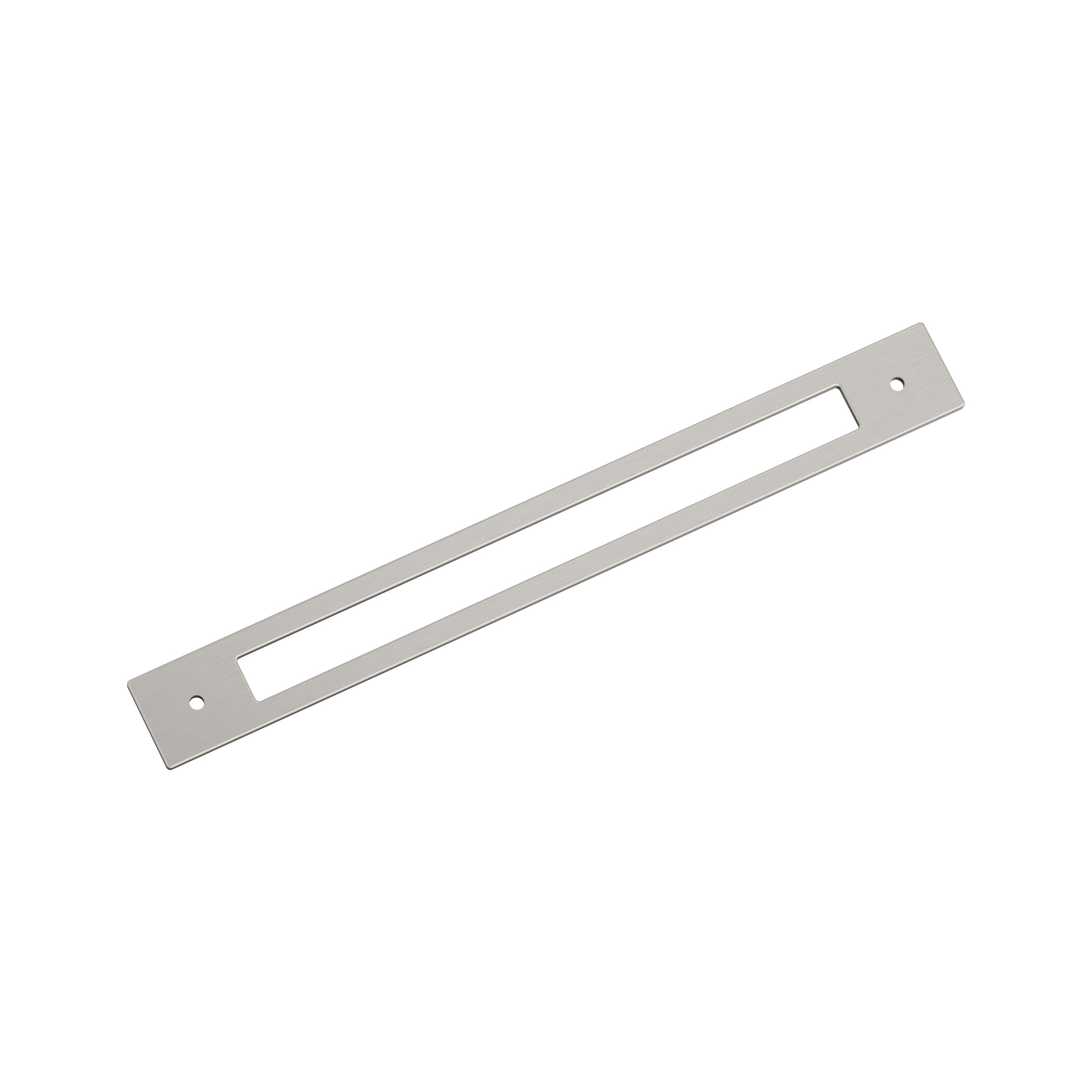 Medora 10-1/16 inch (256mm) Center-to-Center Rectangle Satin Nickel Cabinet Pull Backplate