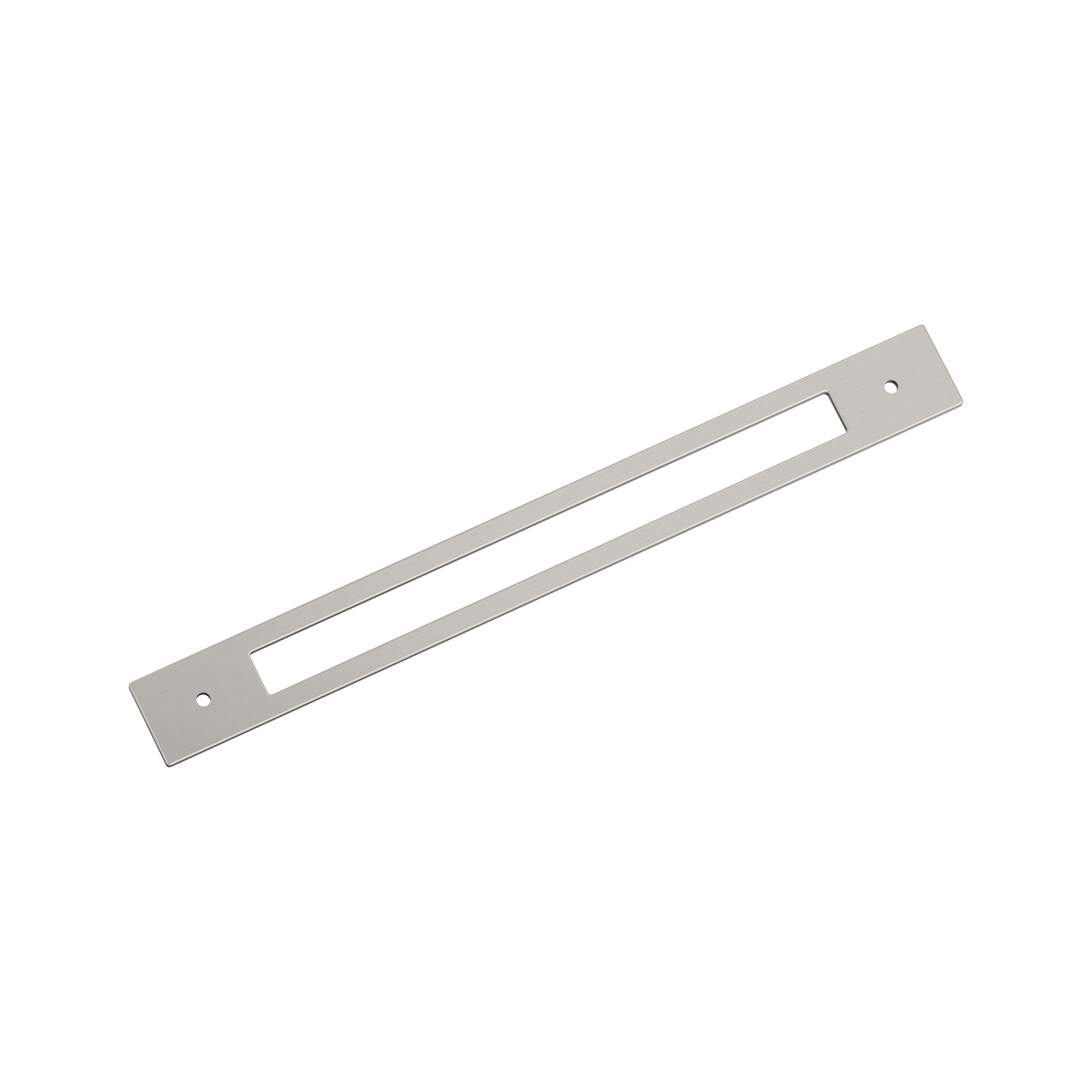 Medora 12 inch (305mm) Center-to-Center Rectangle Satin Nickel Cabinet Pull Backplate