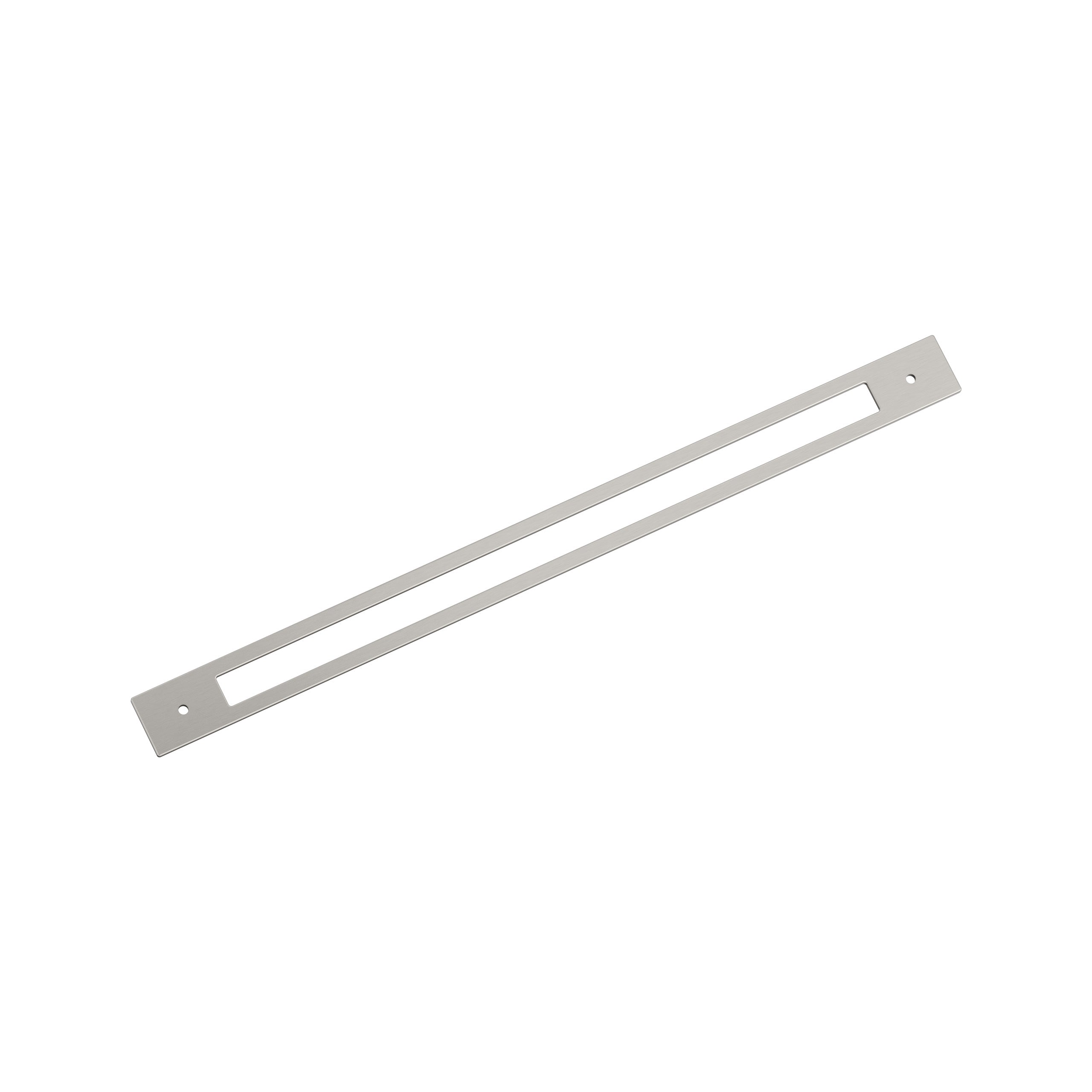 Medora 18 inch (457mm) Center-to-Center Rectangle Satin Nickel Cabinet Pull Backplate