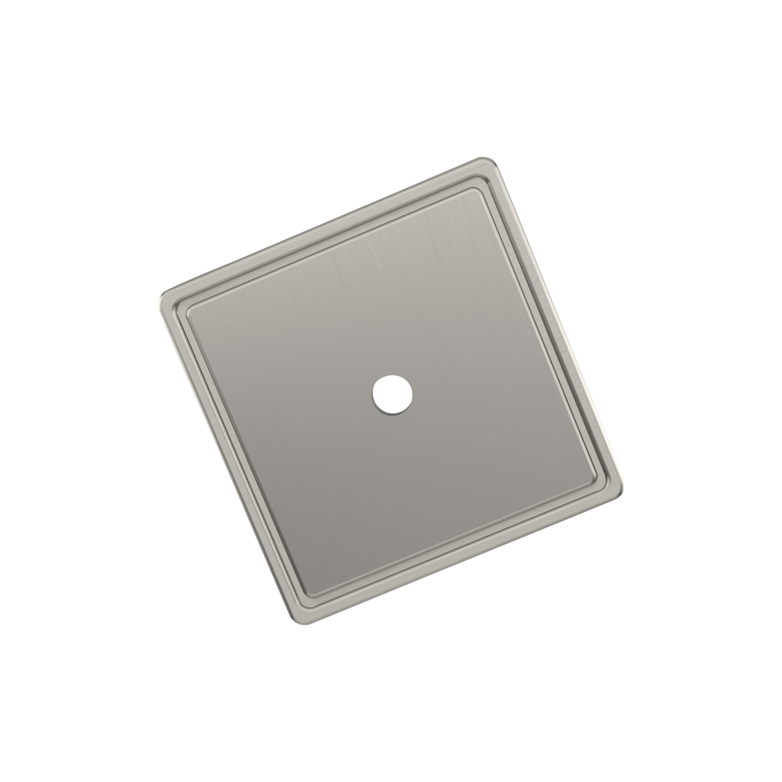 Thoreau 1-9/16 inch (40mm) Length Square Satin Nickel Cabinet Knob Backplate