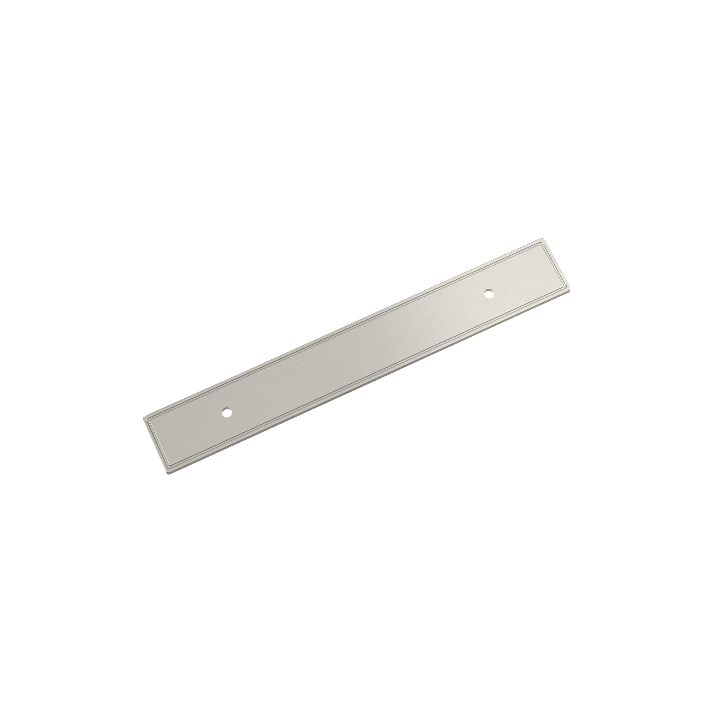 Thoreau 5-1/16 inch (128mm) Center-to-Center Rectangle Satin Nickel Cabinet Pull Backplate