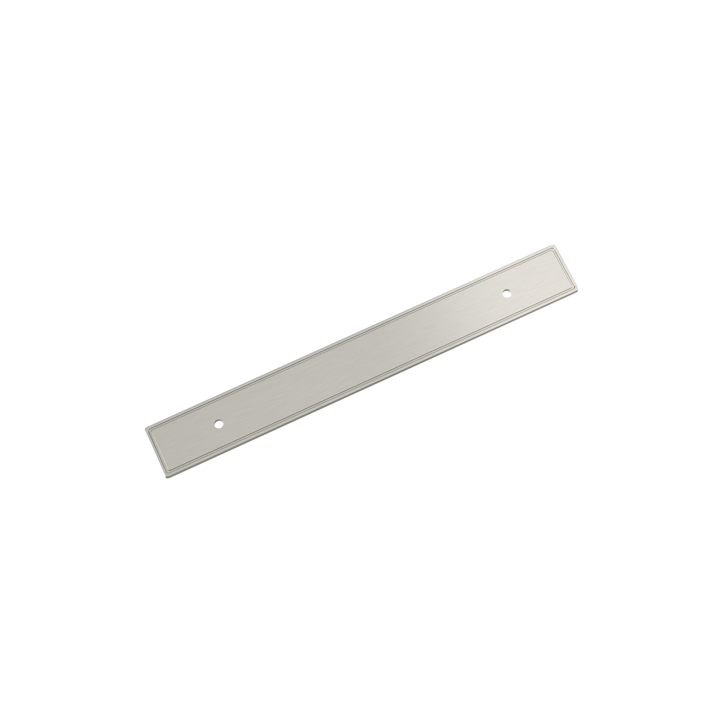 Thoreau 6-5/16 inch (160mm) Center-to-Center Rectangle Satin Nickel Cabinet Pull Backplate