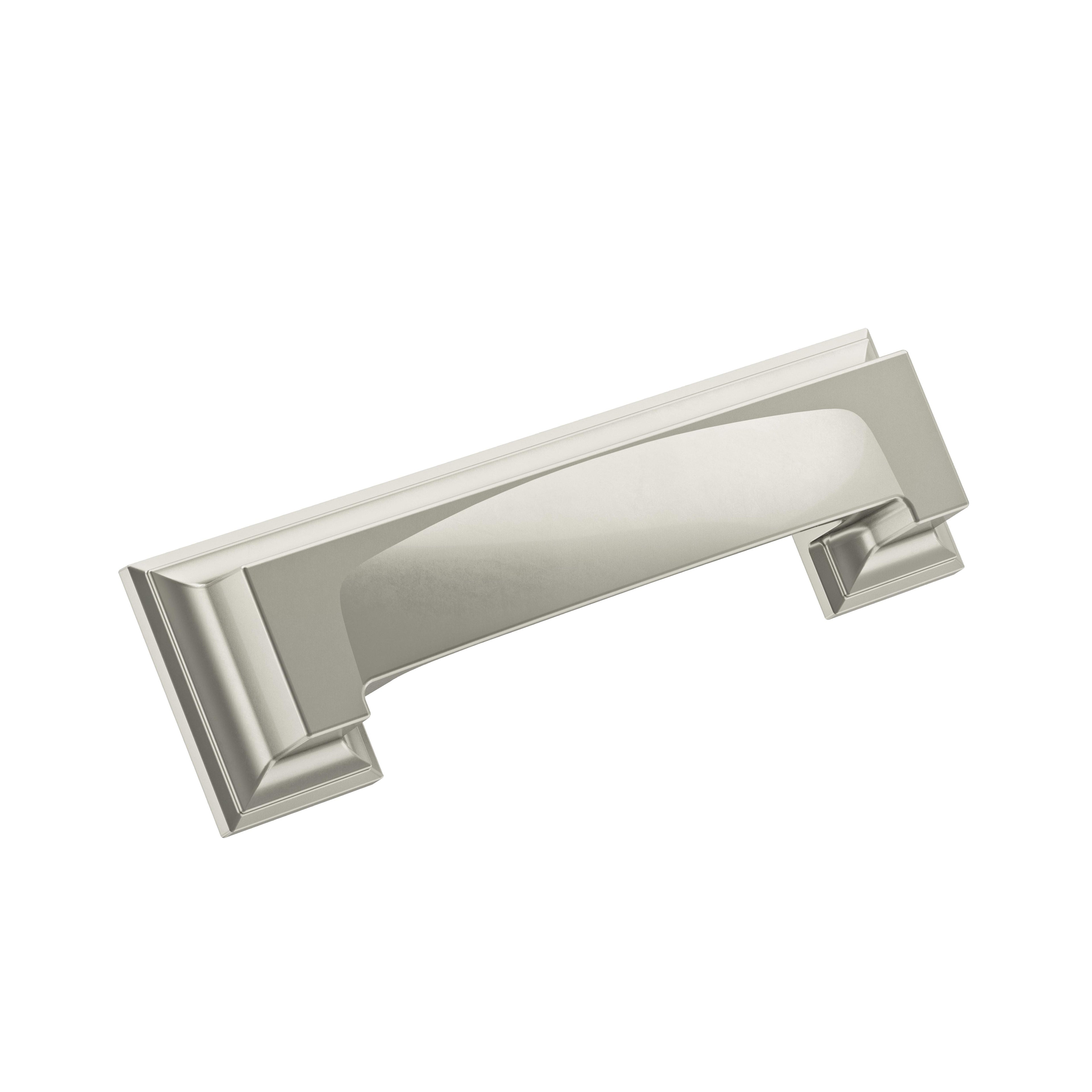 Appoint 3 inch or 3-3/4 inch (76mm or 96mm) Center-to-Center Satin Nickel Cabinet Cup Pull