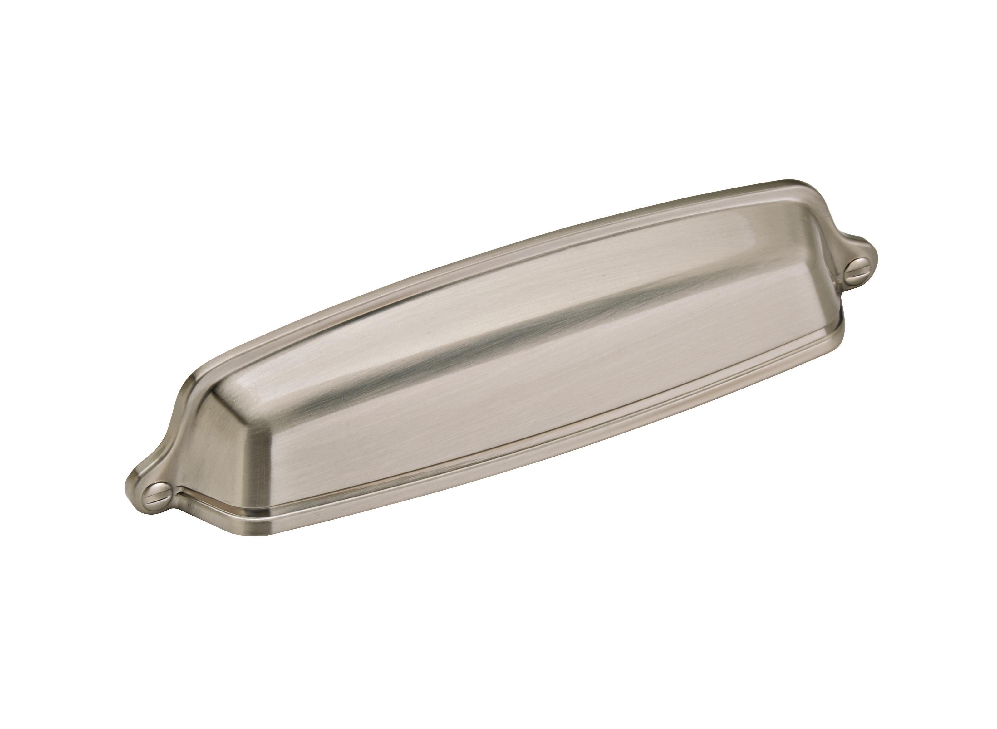 Stature 5-1/16 inch (128mm) Center-to-Center Satin Nickel Cabinet Cup Pull