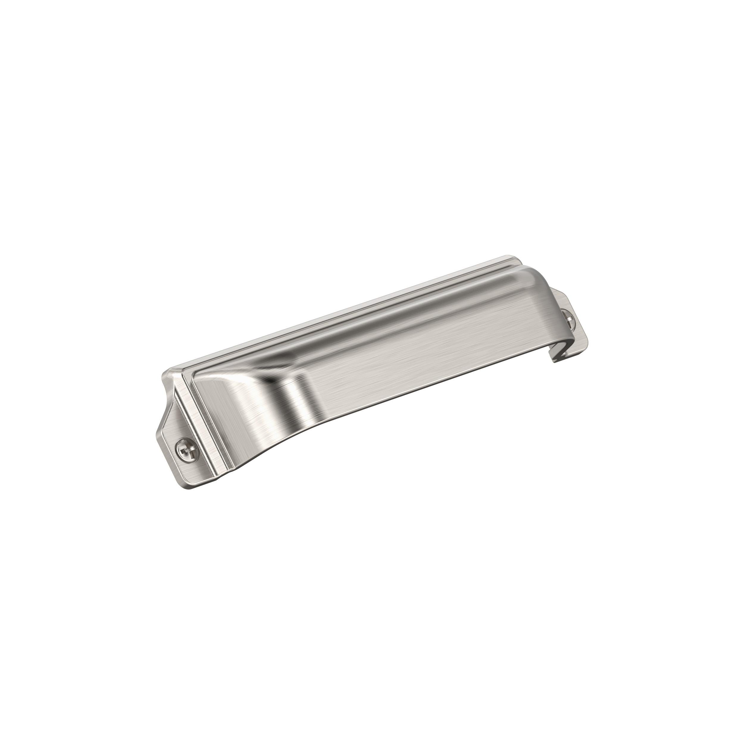 Haven 3 inch or 3-3/4 inch (76mm or 96mm) Center-to-Center Satin Nickel Cabinet Cup Pull