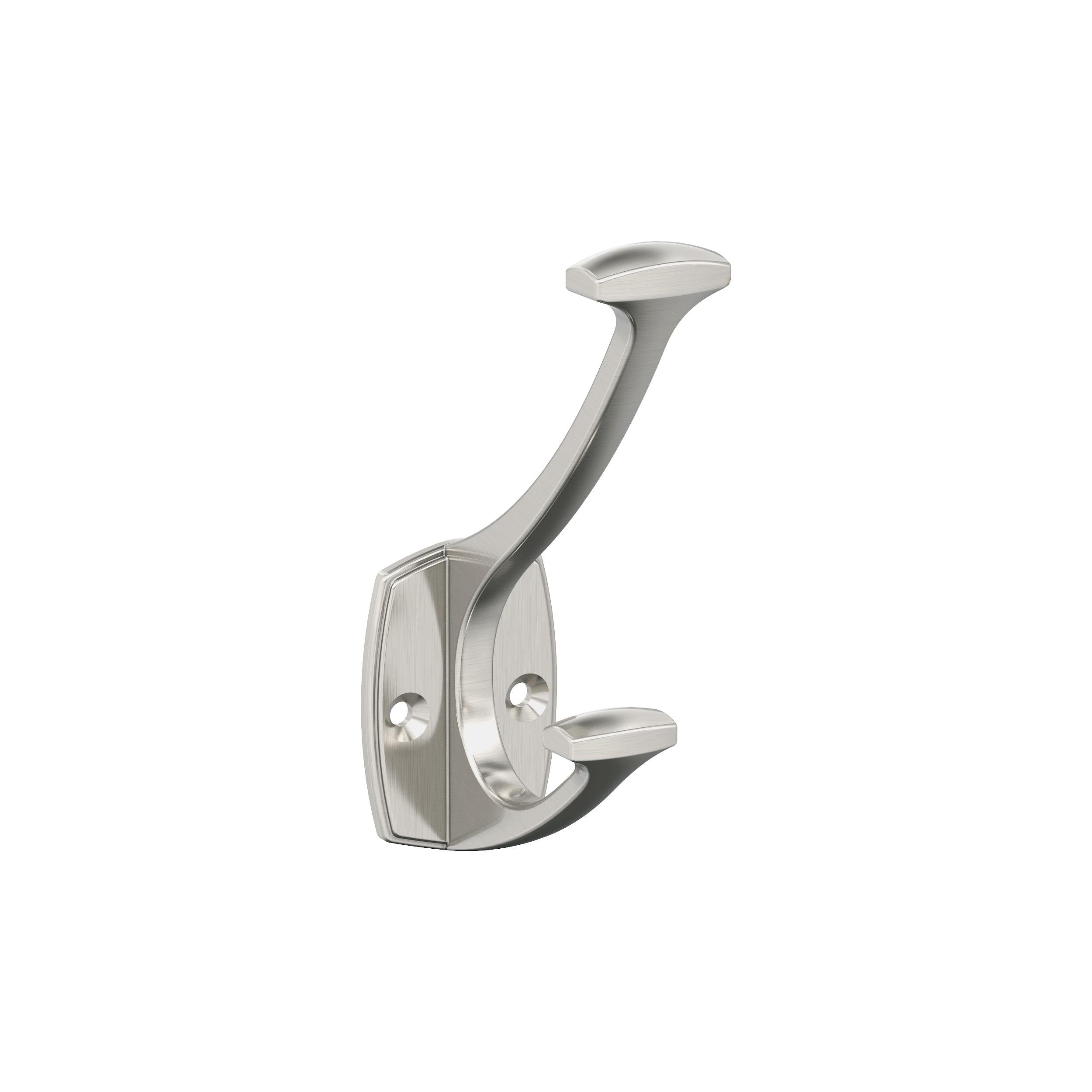 Vicinity Double Prong Satin Nickel Decorative Wall Hook