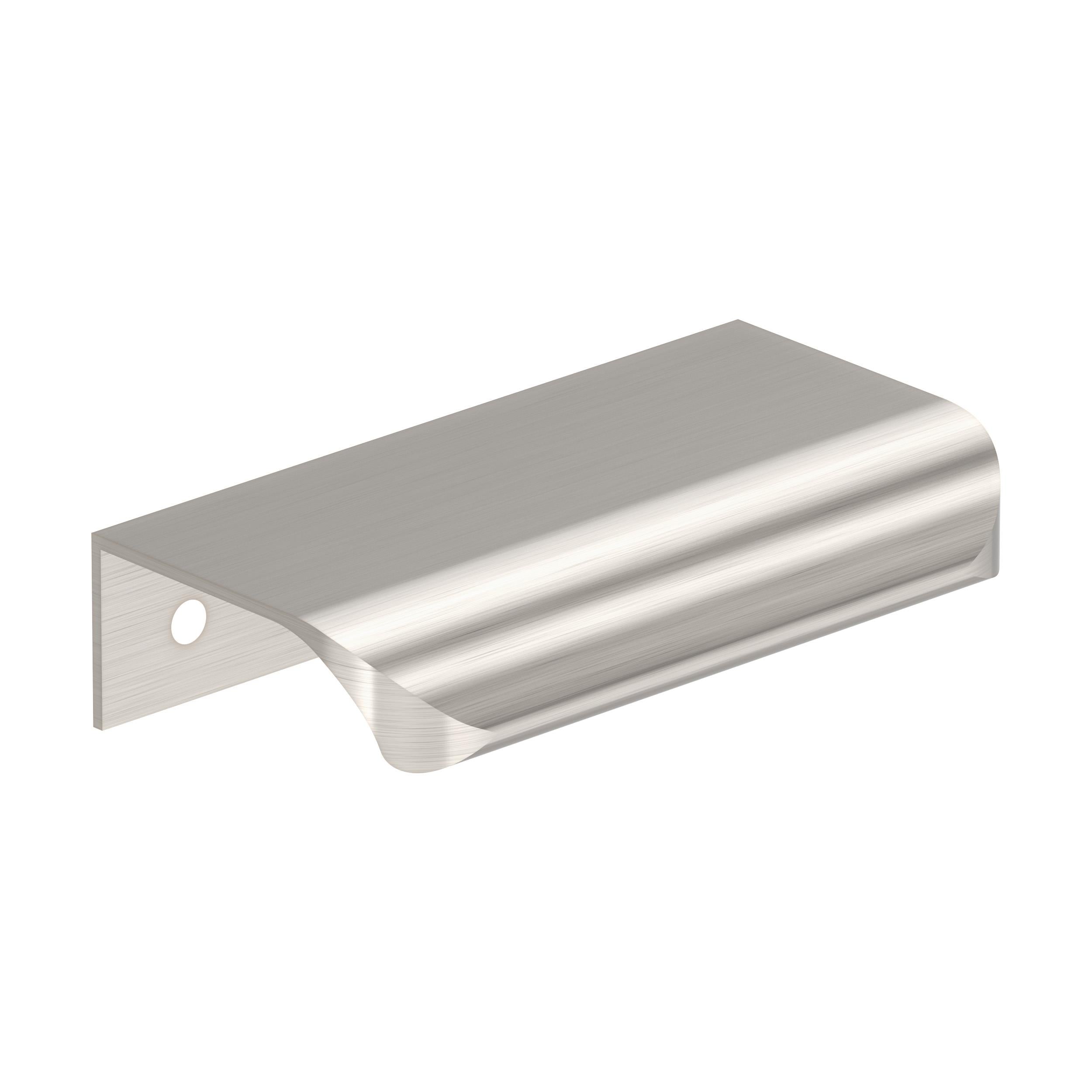 Streamline Tab 3 inch (76mm) Length Satin Nickel Cabinet Edge Pull