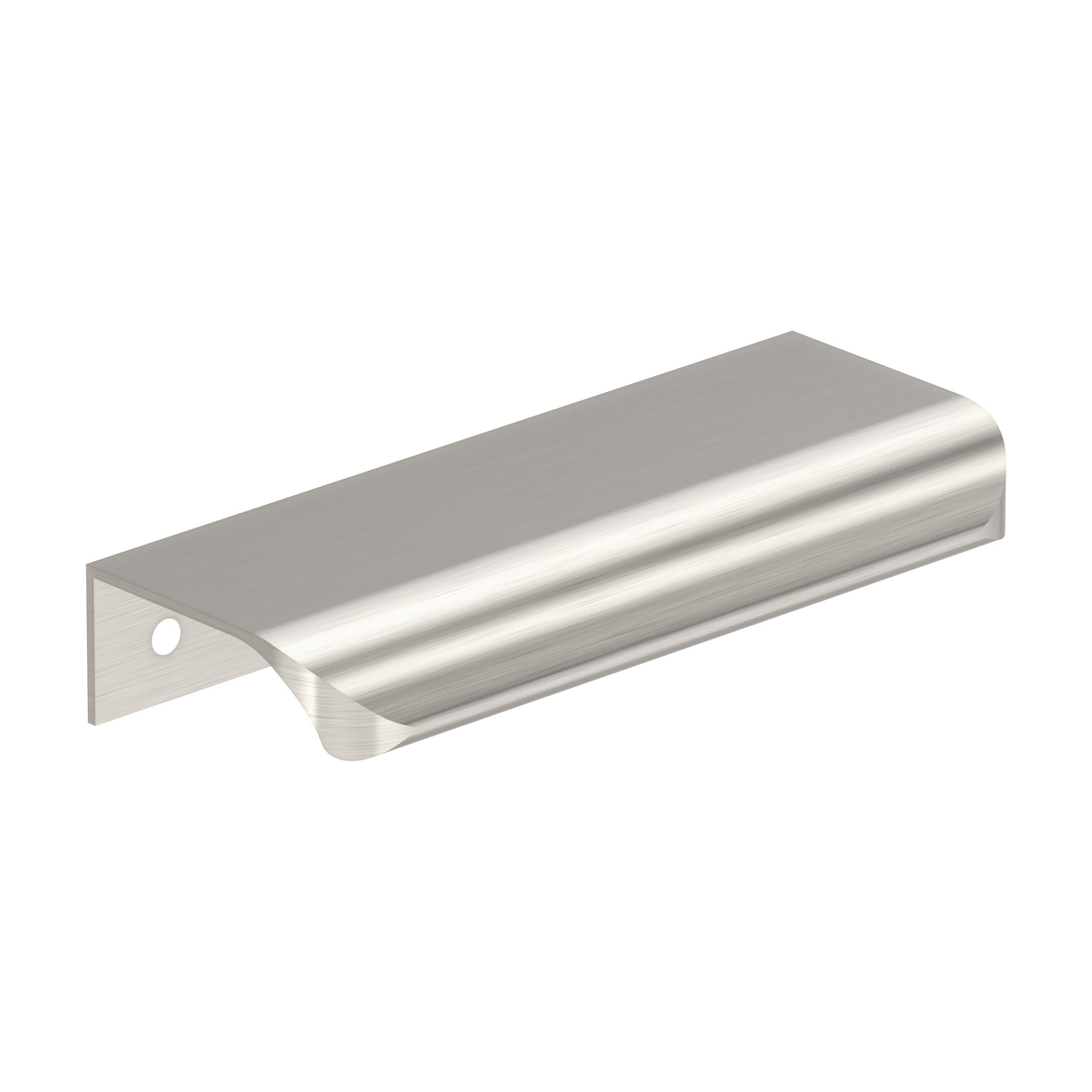 Streamline Tab 4 inch (102mm) Length Satin Nickel Cabinet Edge Pull