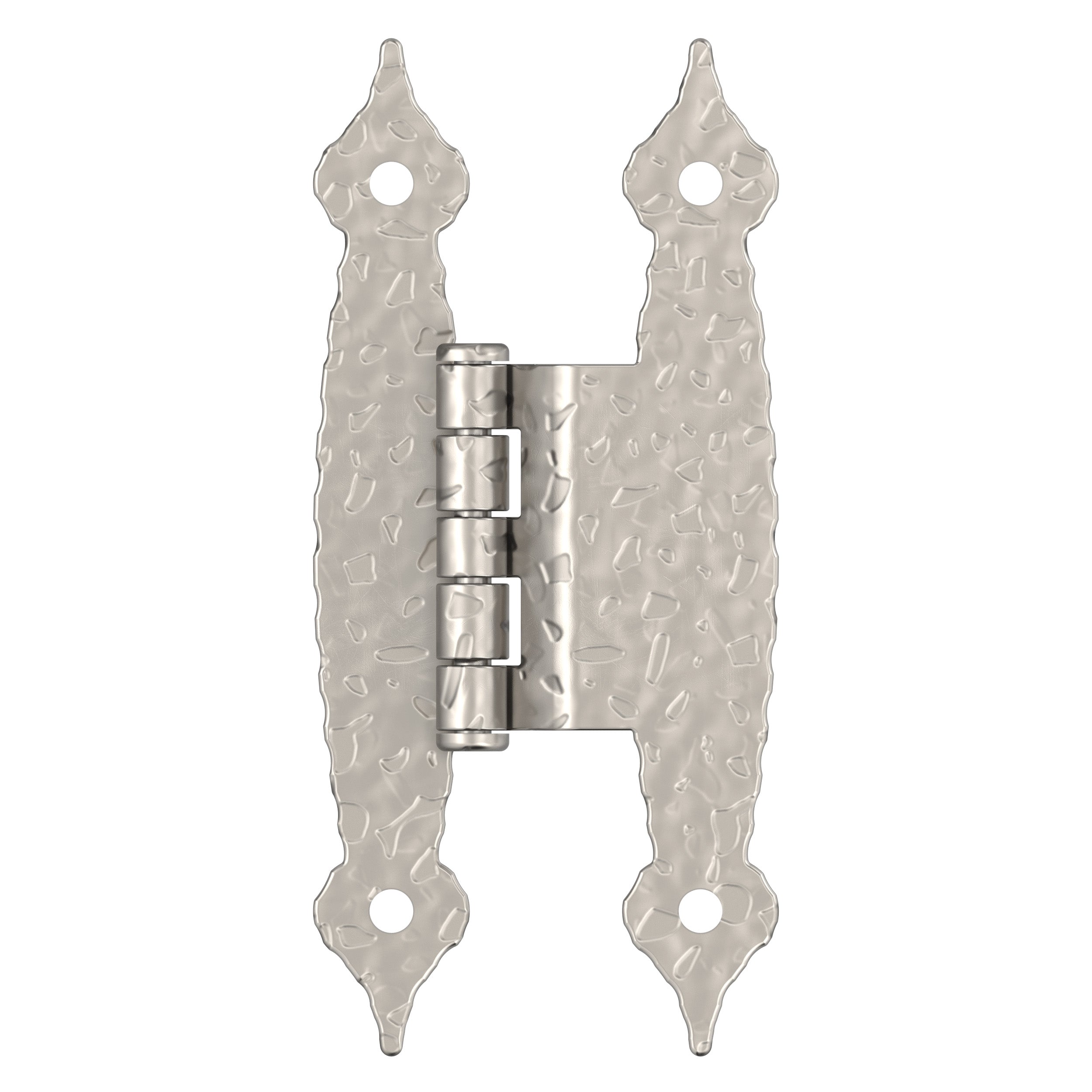 3/8 inch (10mm) Offset Non-Self Closing Face Mount Satin Nickel Cabinet Hinge - 1 Pair