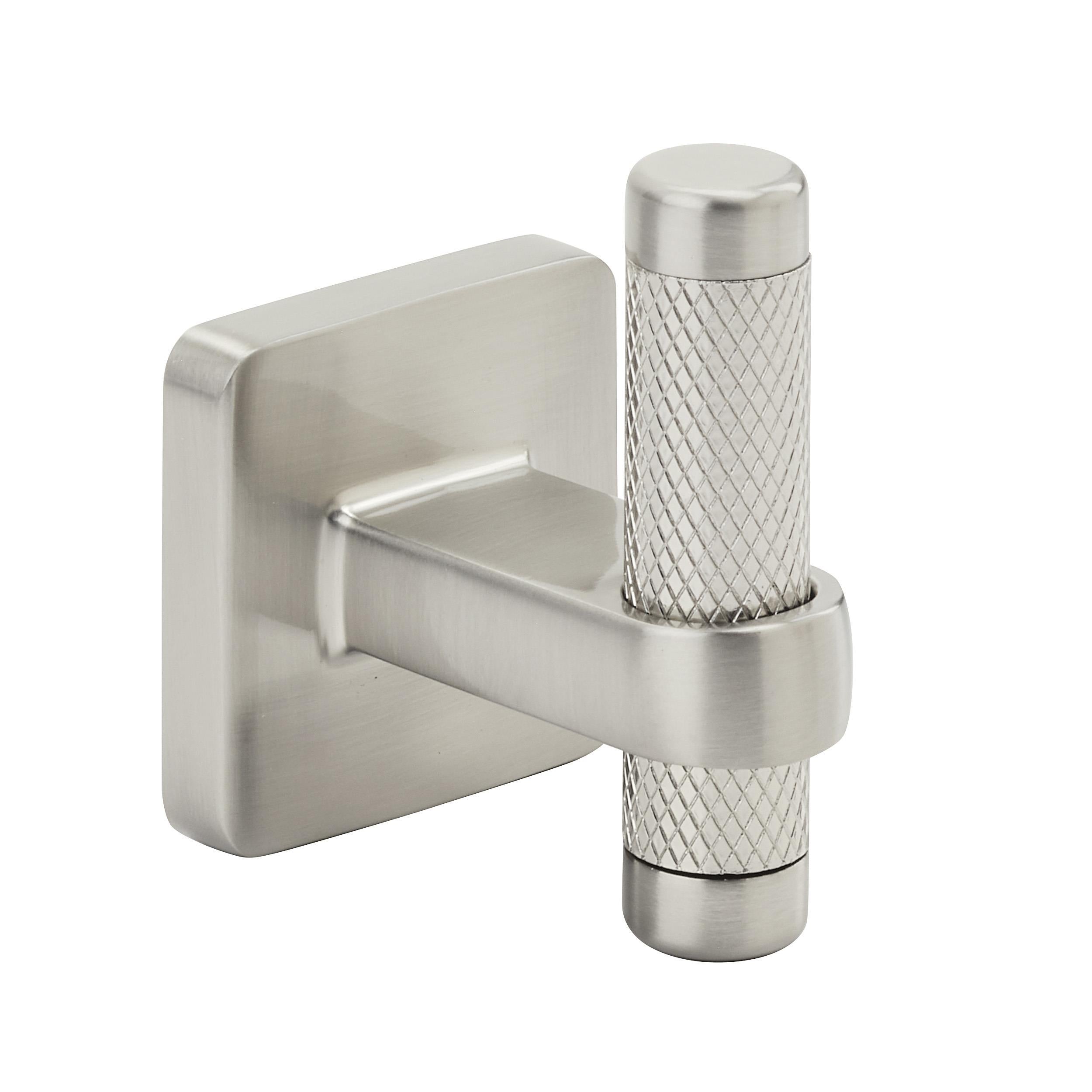 Bronx Contemporary Single Prong Brushed Nickel Wall Hook