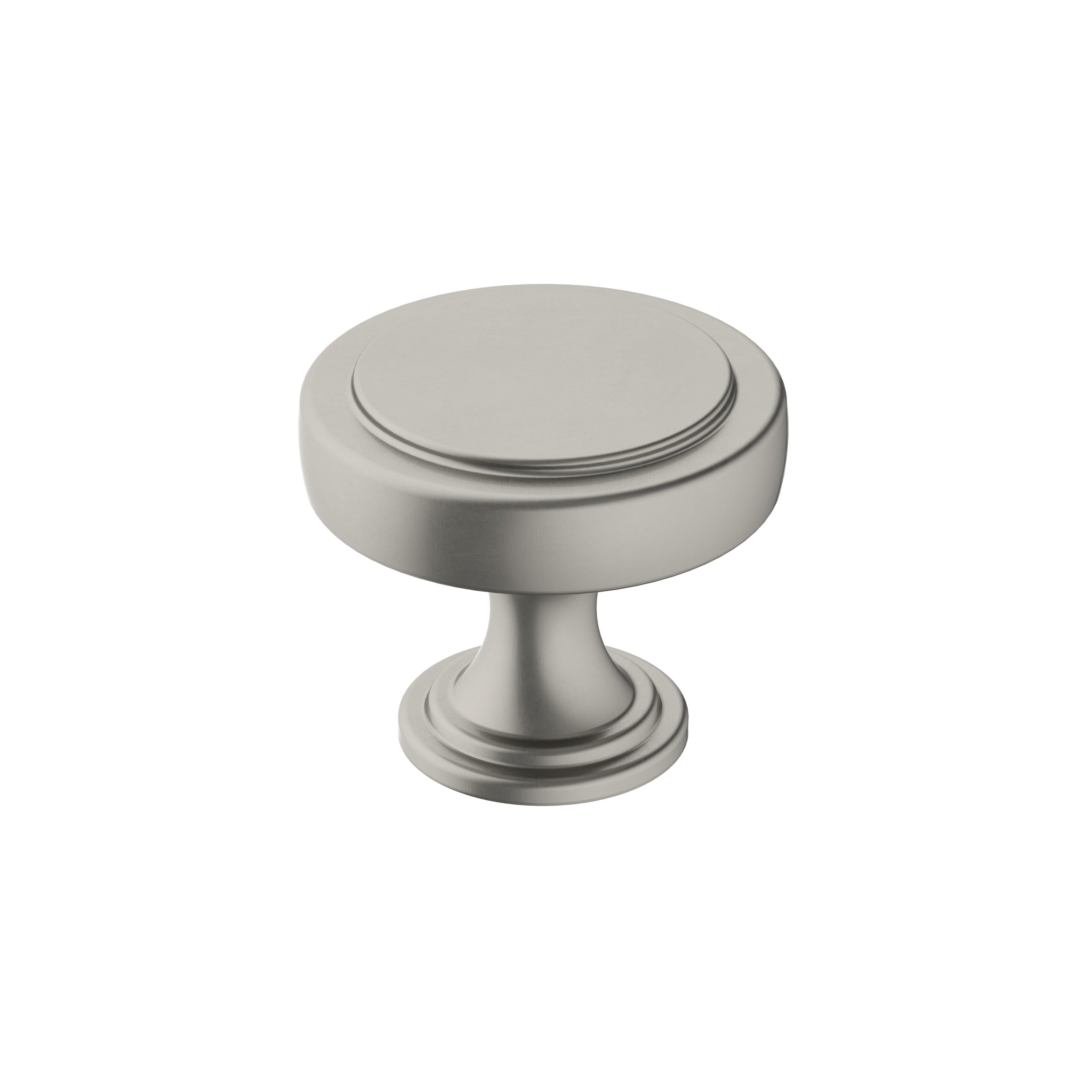 Exceed 1-1/2 inch (38mm) Diameter Satin Nickel Cabinet Knob