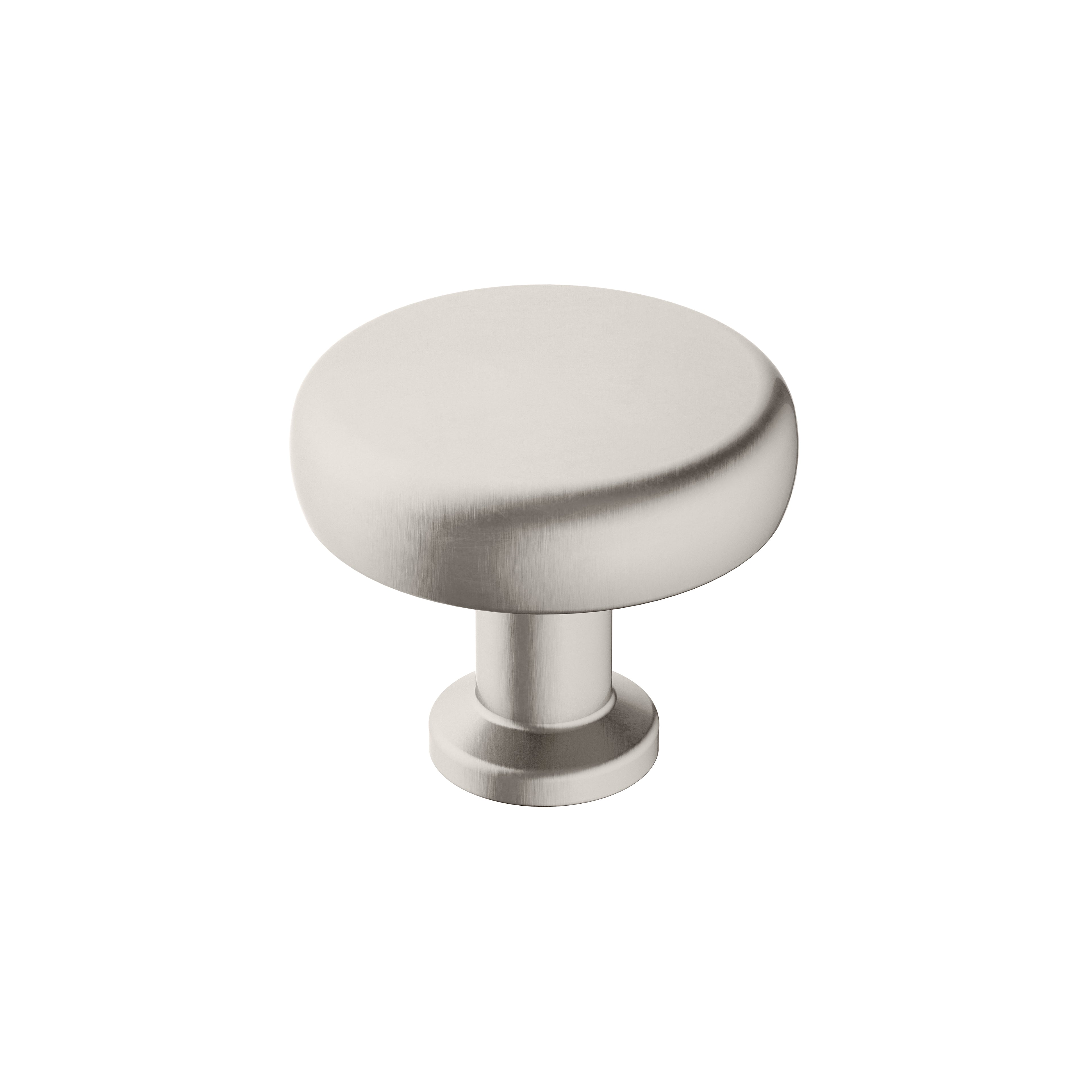 Factor 1-1/4 inch (32mm) Diameter Satin Nickel Cabinet Knob