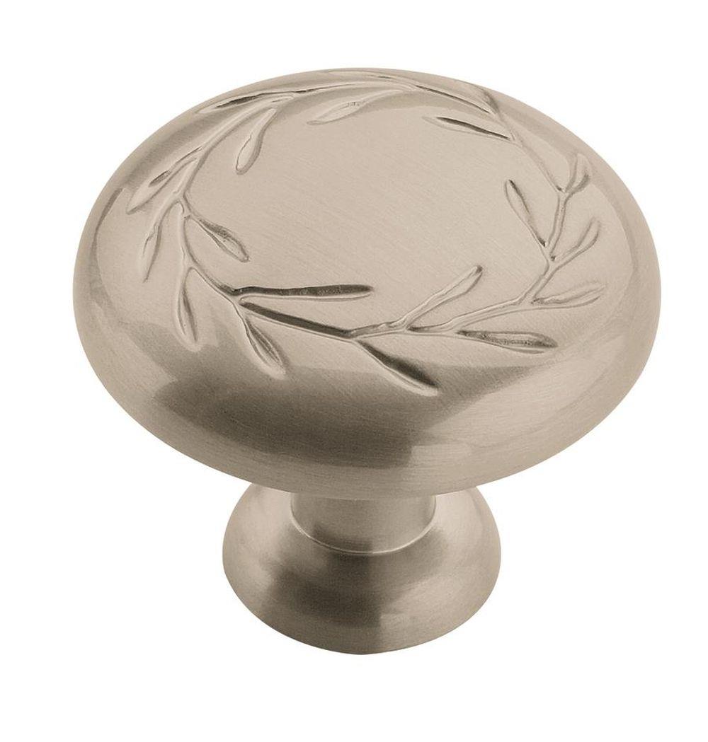 Nature's Splendor 1-5/16 inch (33mm) Diameter Satin Nickel Cabinet Knob