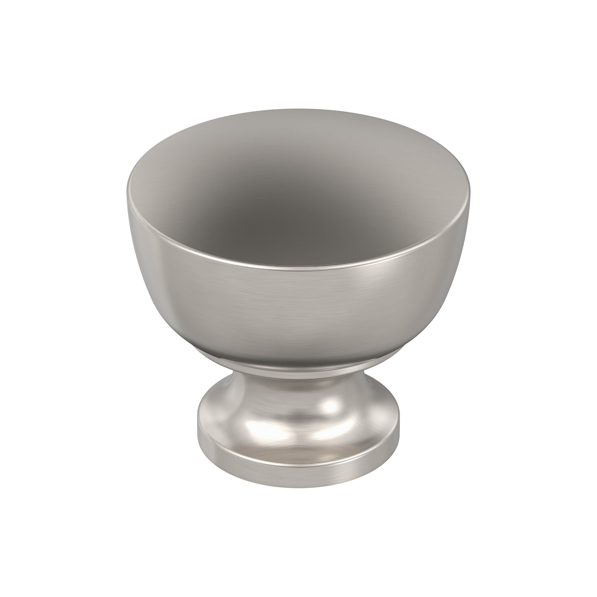 Chalice 1-1/4 inch (32mm) Diameter Satin Nickel Cabinet Knob