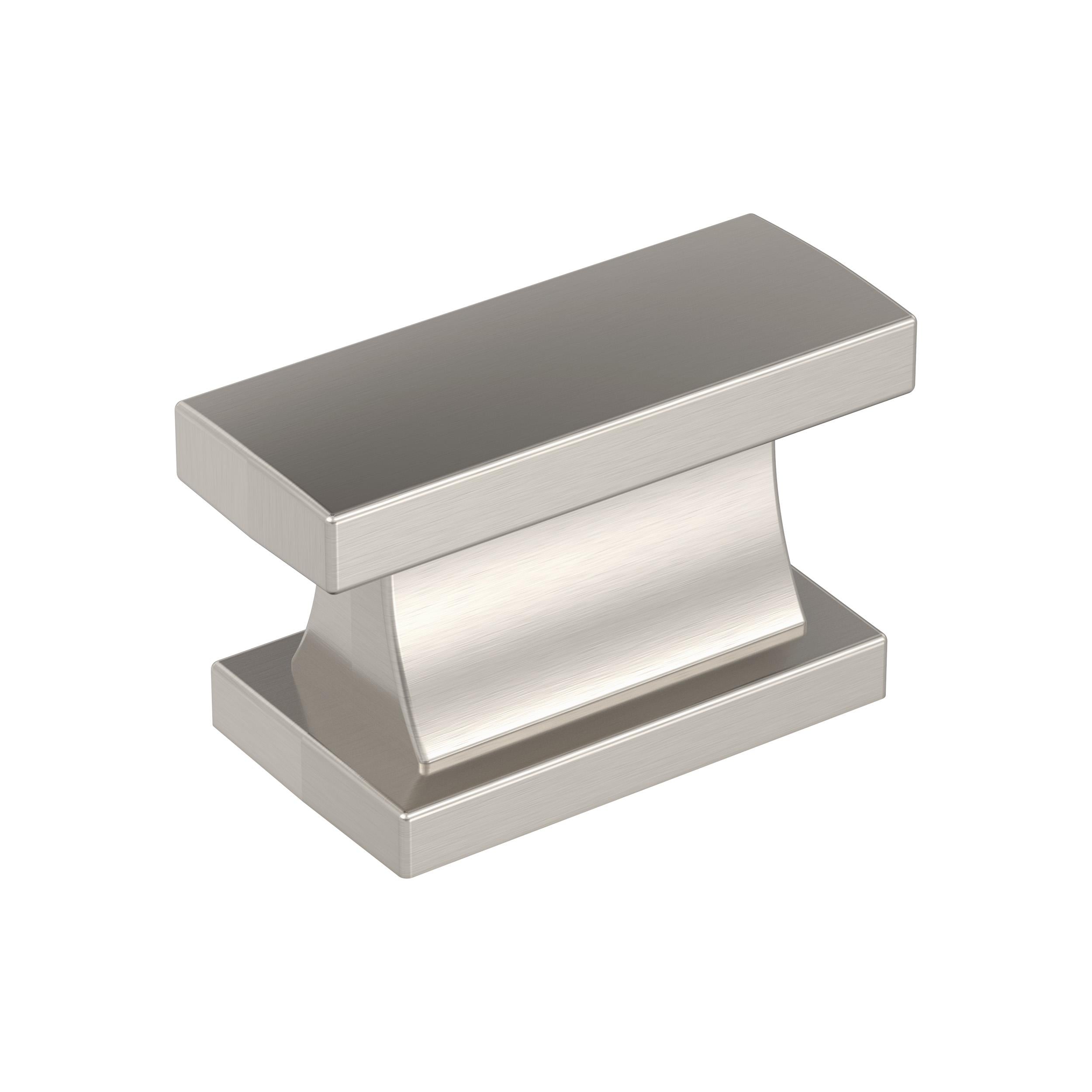 Socle 1-7/16 inch (37mm) Length Satin Nickel Cabinet Knob