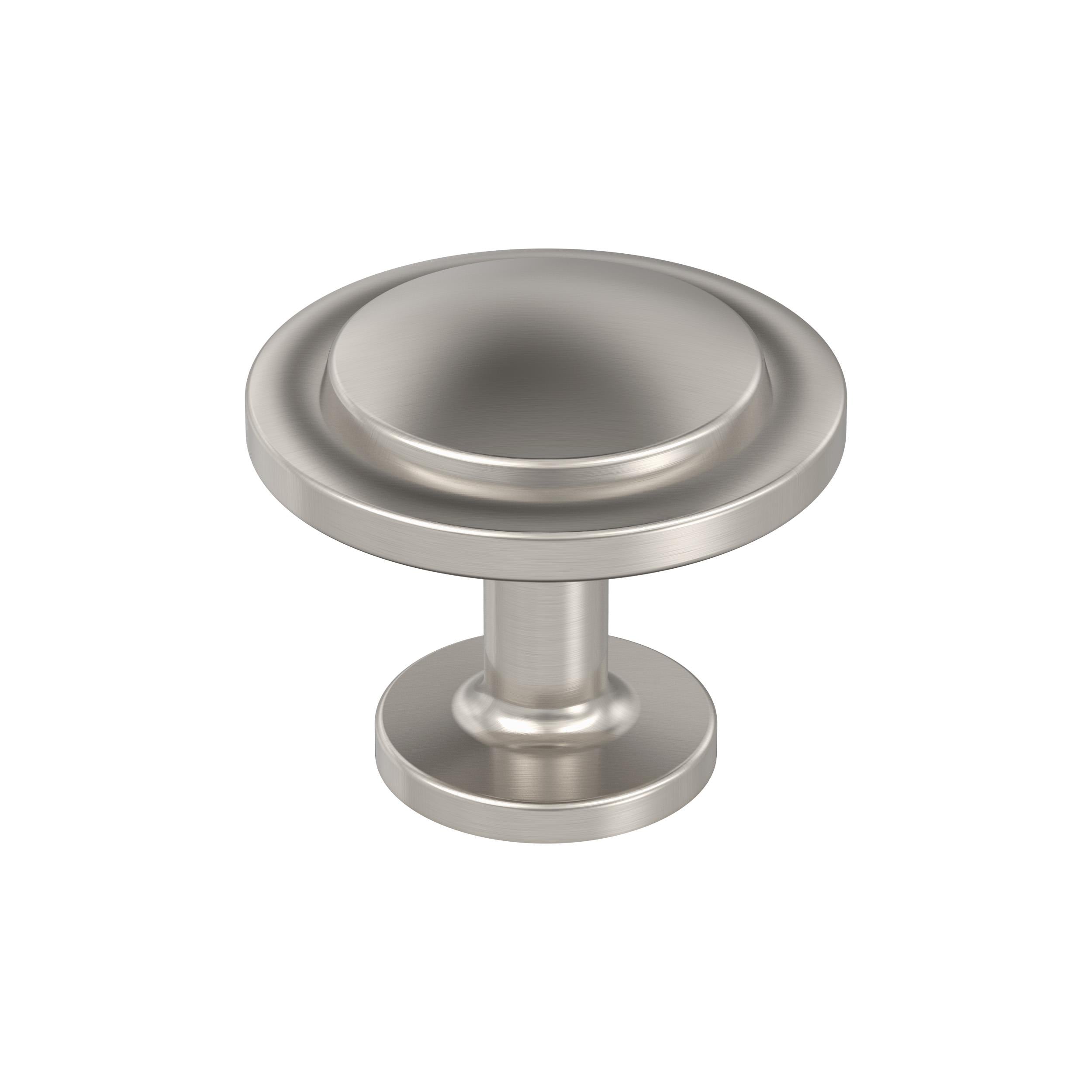 Loop 1-3/16 inch (30mm) Diameter Satin Nickel Cabinet Knob
