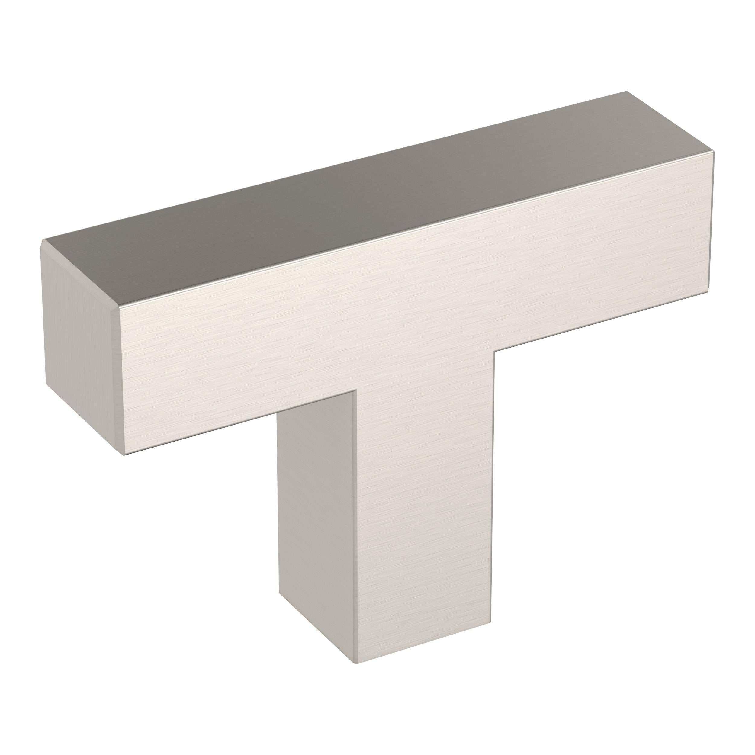 Intersect 1-15/16 inch (49mm) Length Satin Nickel Cabinet Knob