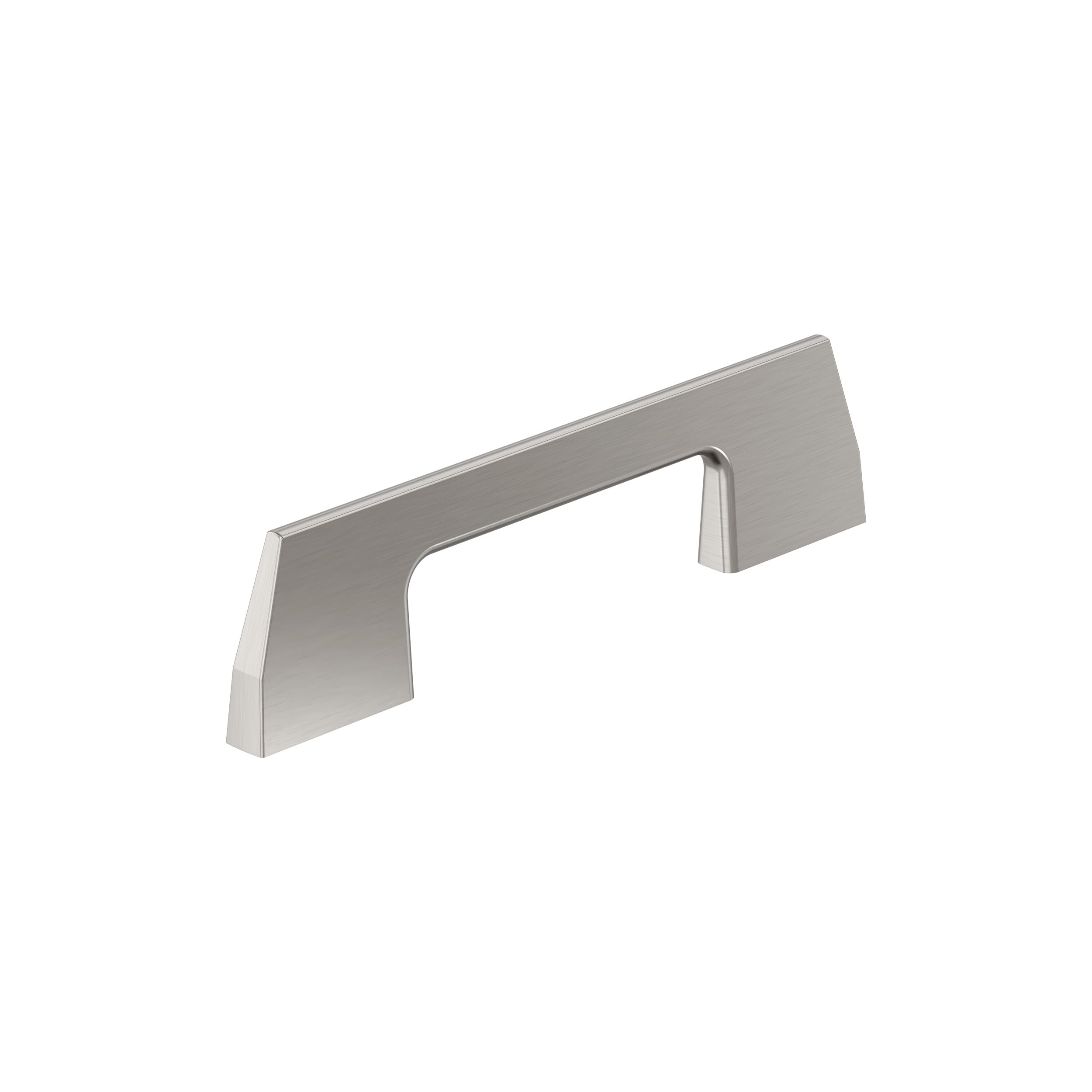 Angle 3 inch (76mm) Center-to-Center Satin Nickel Cabinet Pull