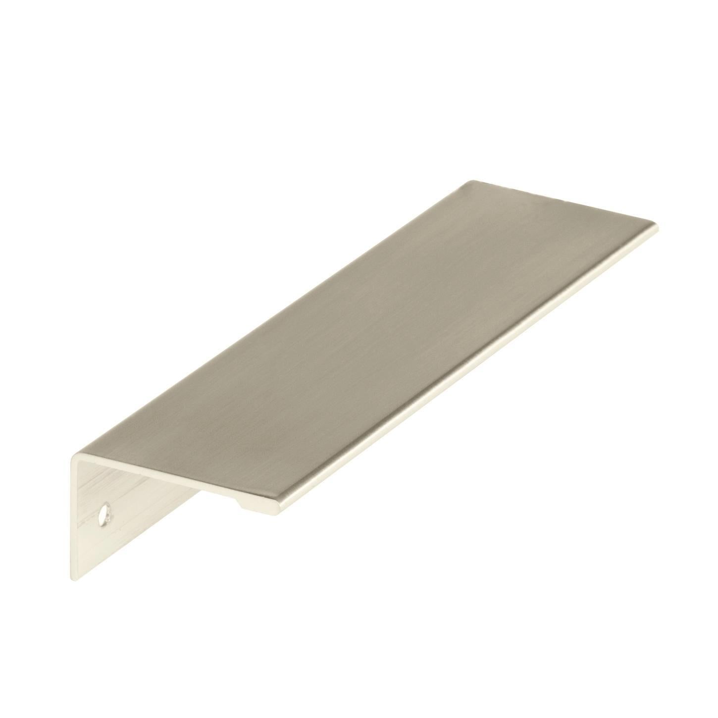 Edge Pulls 5-1/16 inch (128mm) Center-to-Center Satin Nickel Cabinet Edge Pull