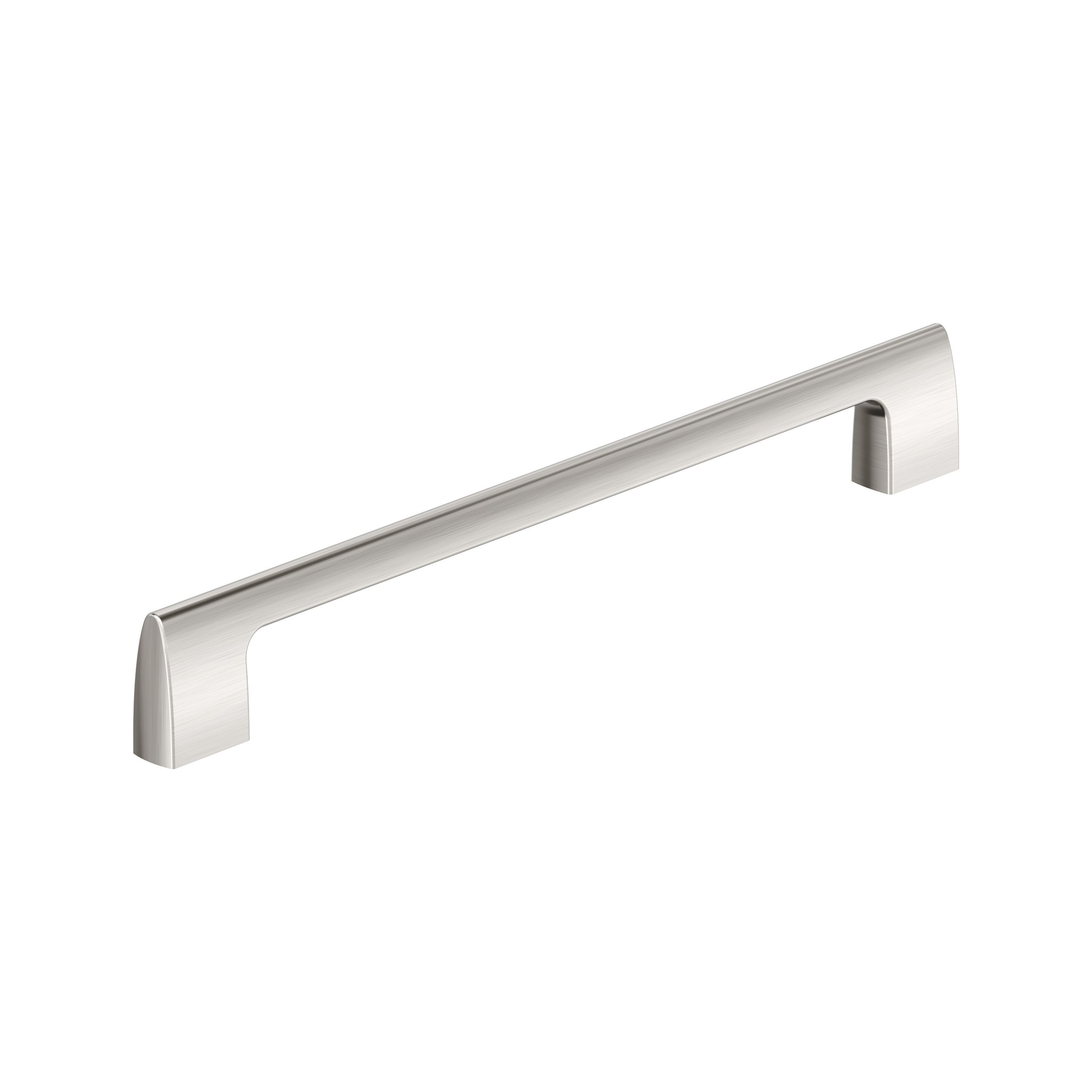 Riva 10-1/16 inch (256mm) Center-to-Center Satin Nickel Cabinet Pull