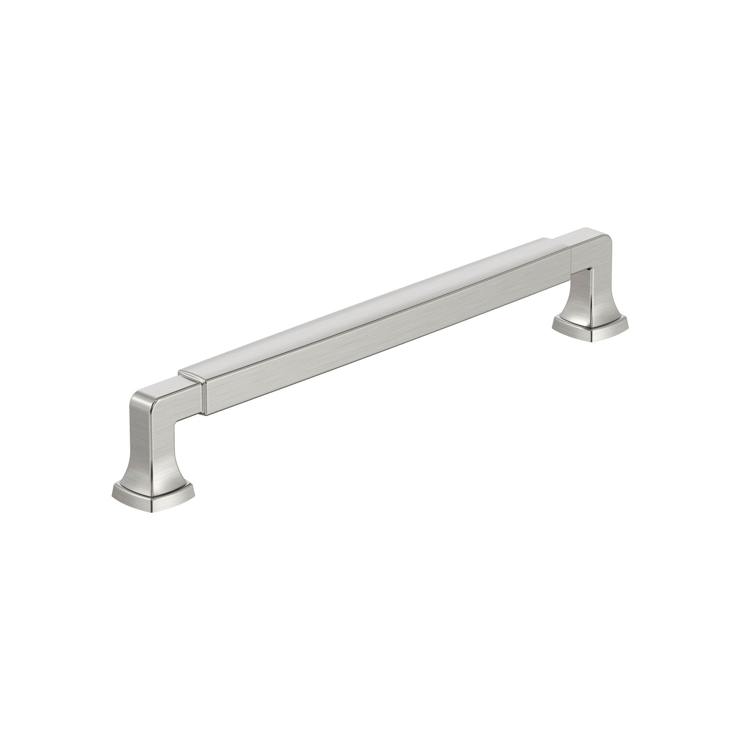Stature 7-9/16 inch (192mm) Center-to-Center Satin Nickel Cabinet Pull
