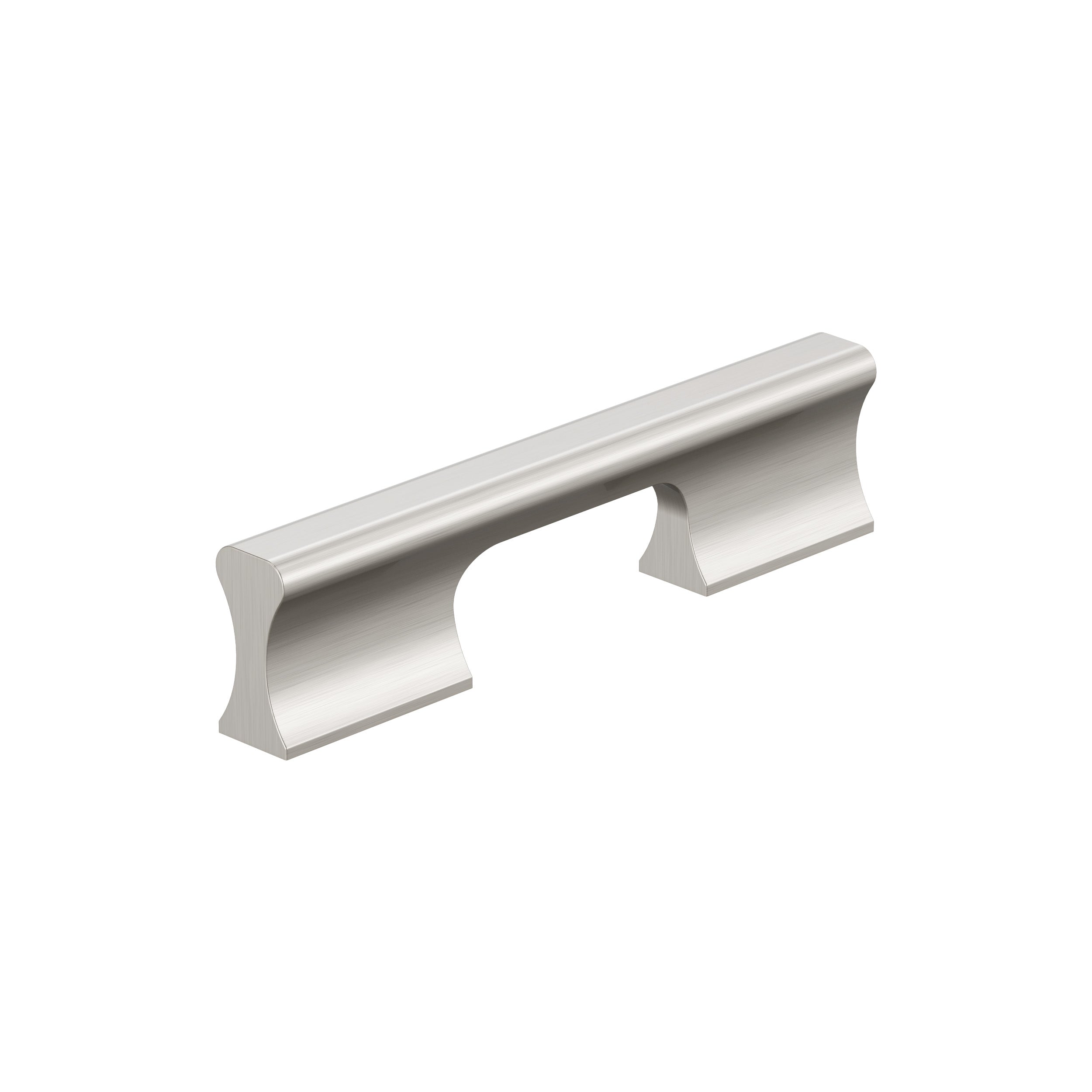 Status 3-3/4 inch (96mm) Center-to-Center Satin Nickel Cabinet Pull