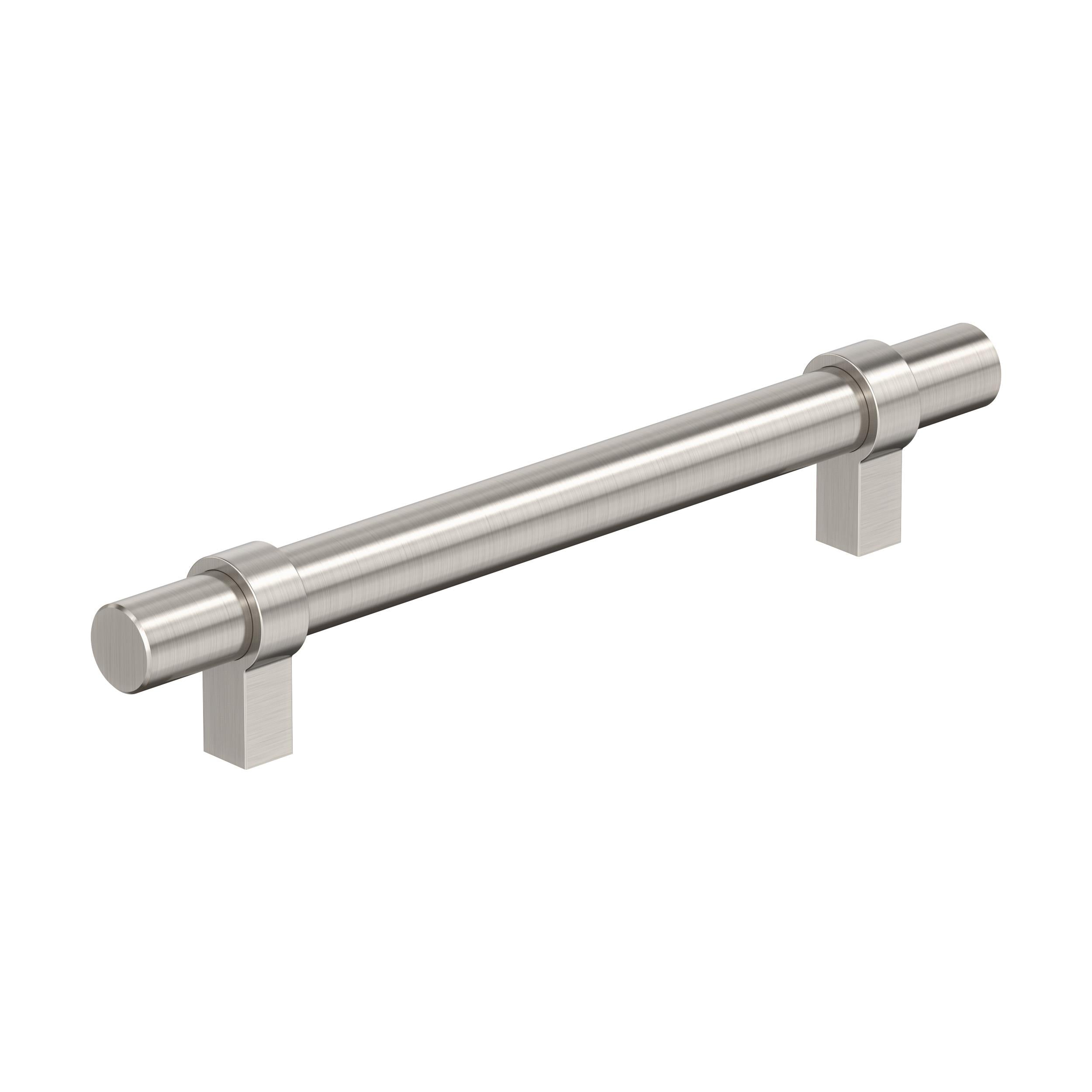 Central 5-1/16 inch (128mm) Center-to-Center Satin Nickel Cabinet Pull