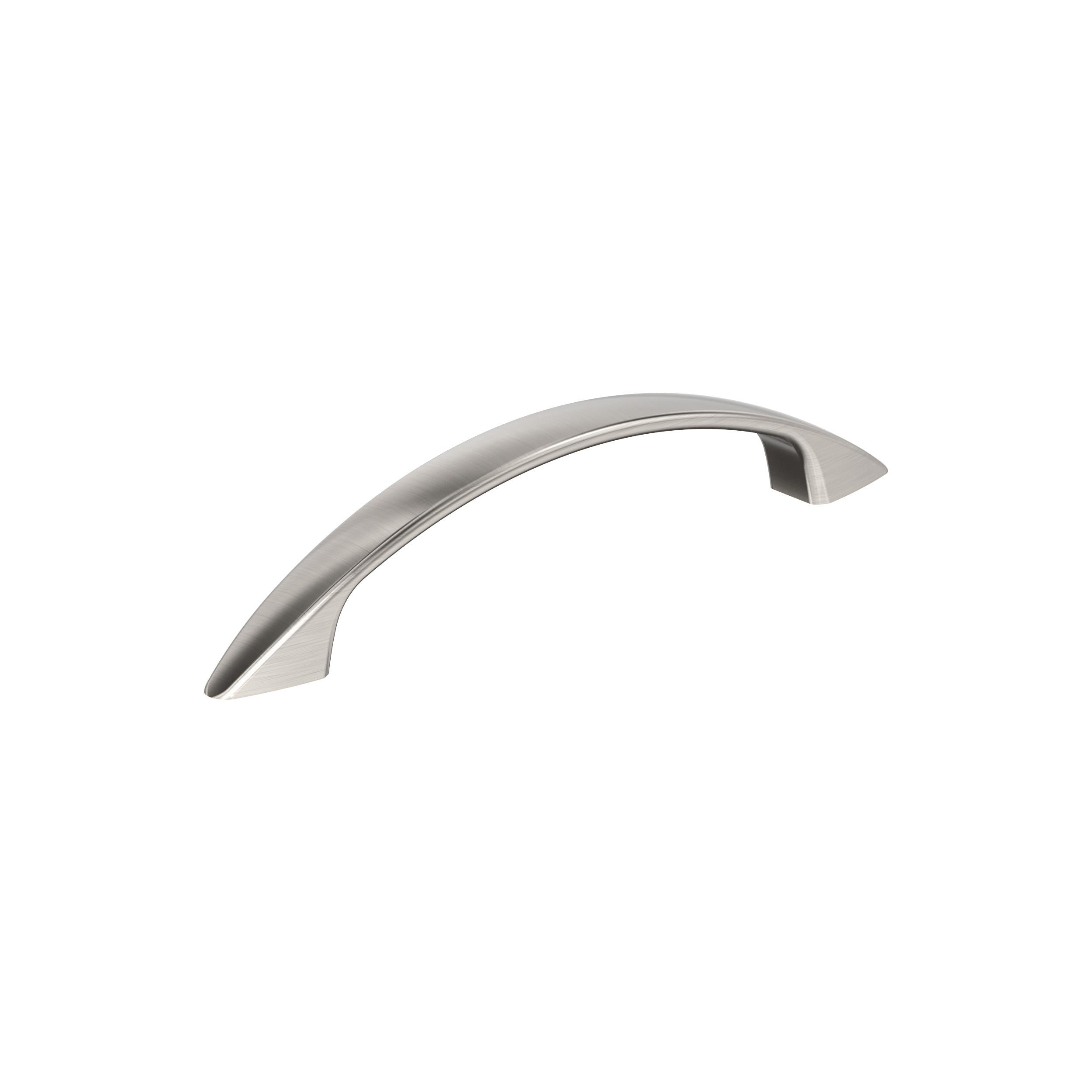 Arc 3-3/4 inch (96mm) Center-to-Center Satin Nickel Cabinet Pull
