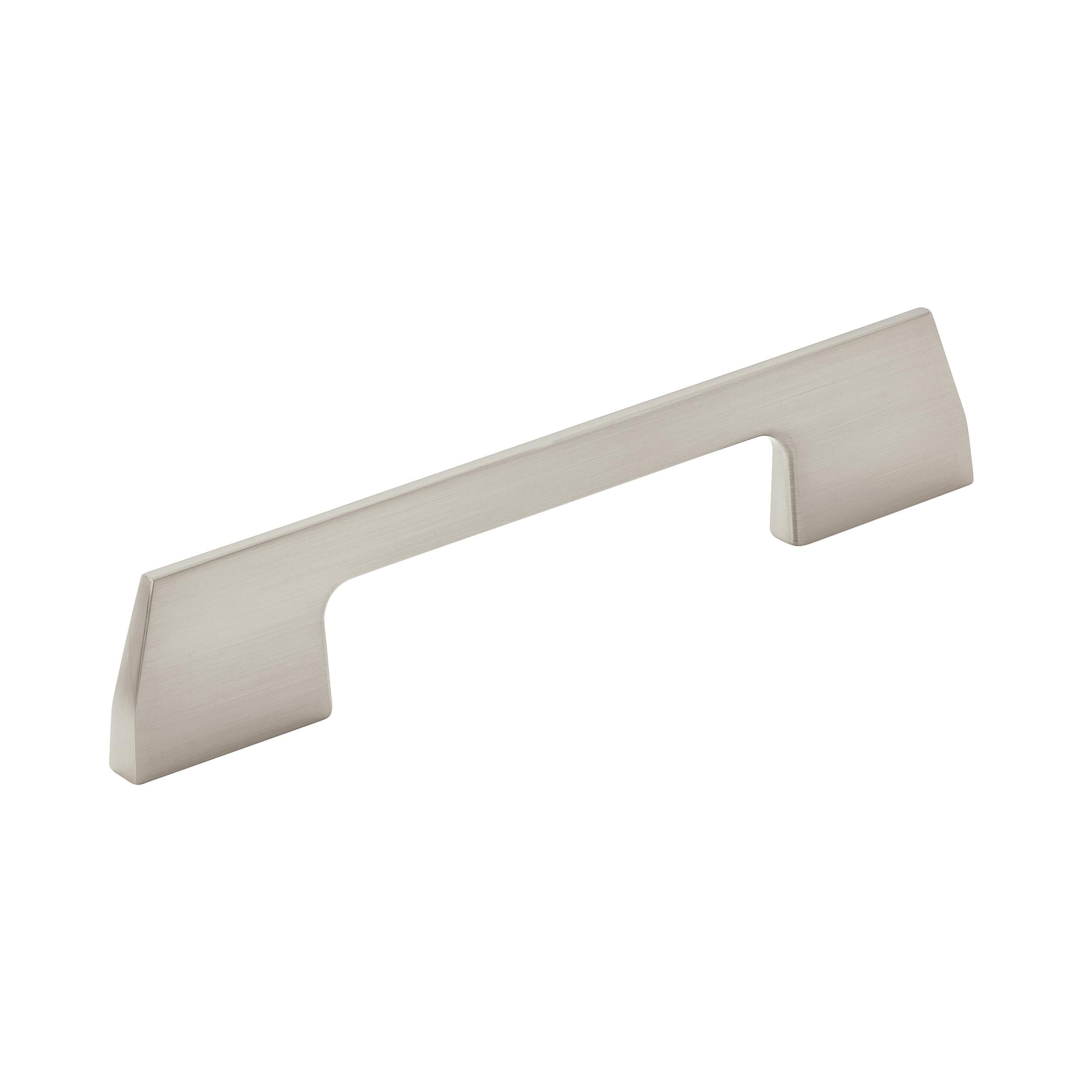 Angle 3-3/4 inch (96mm) Center-to-Center Satin Nickel Cabinet Pull